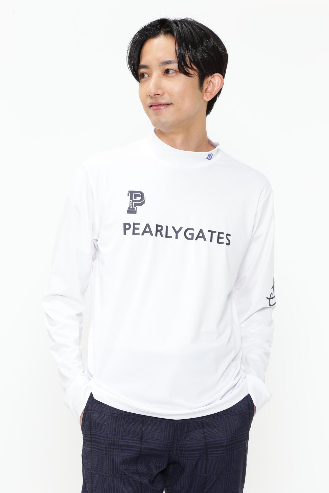 【PG BODY】E/ベアカノコ長袖モックネックカットソー