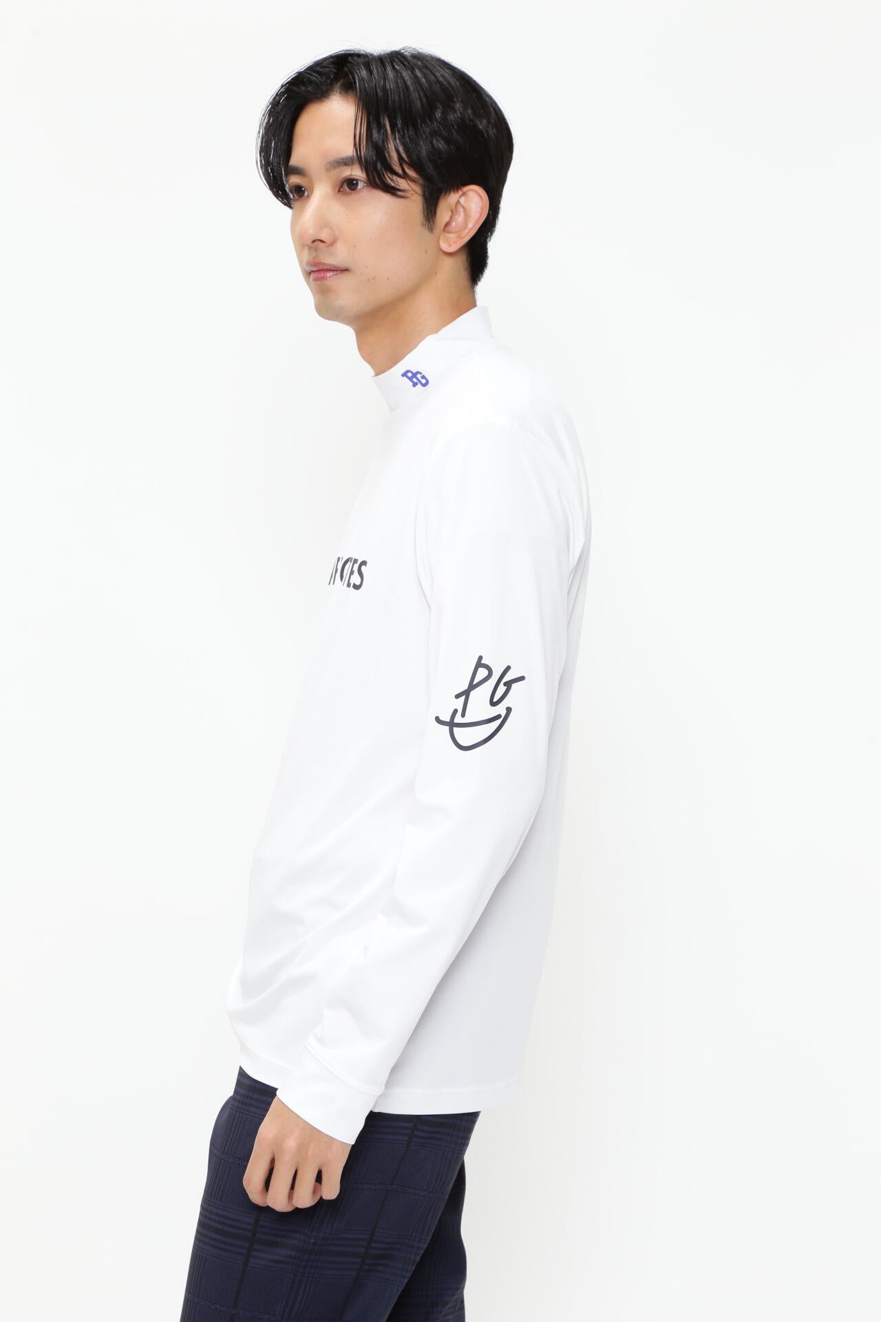 【PG BODY】E/ベアカノコ長袖モックネックカットソー