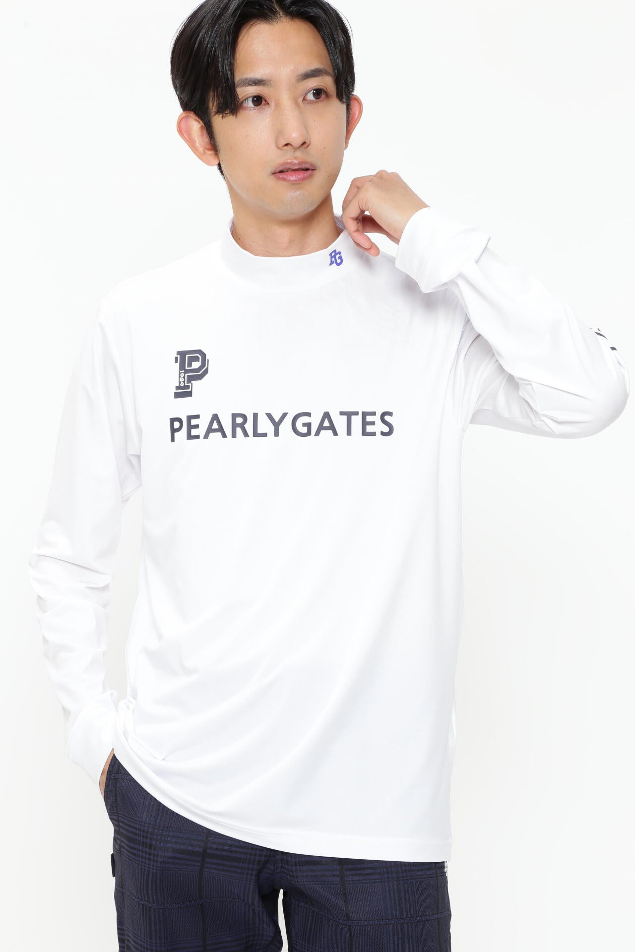 【PG BODY】E/ベアカノコ長袖モックネックカットソー