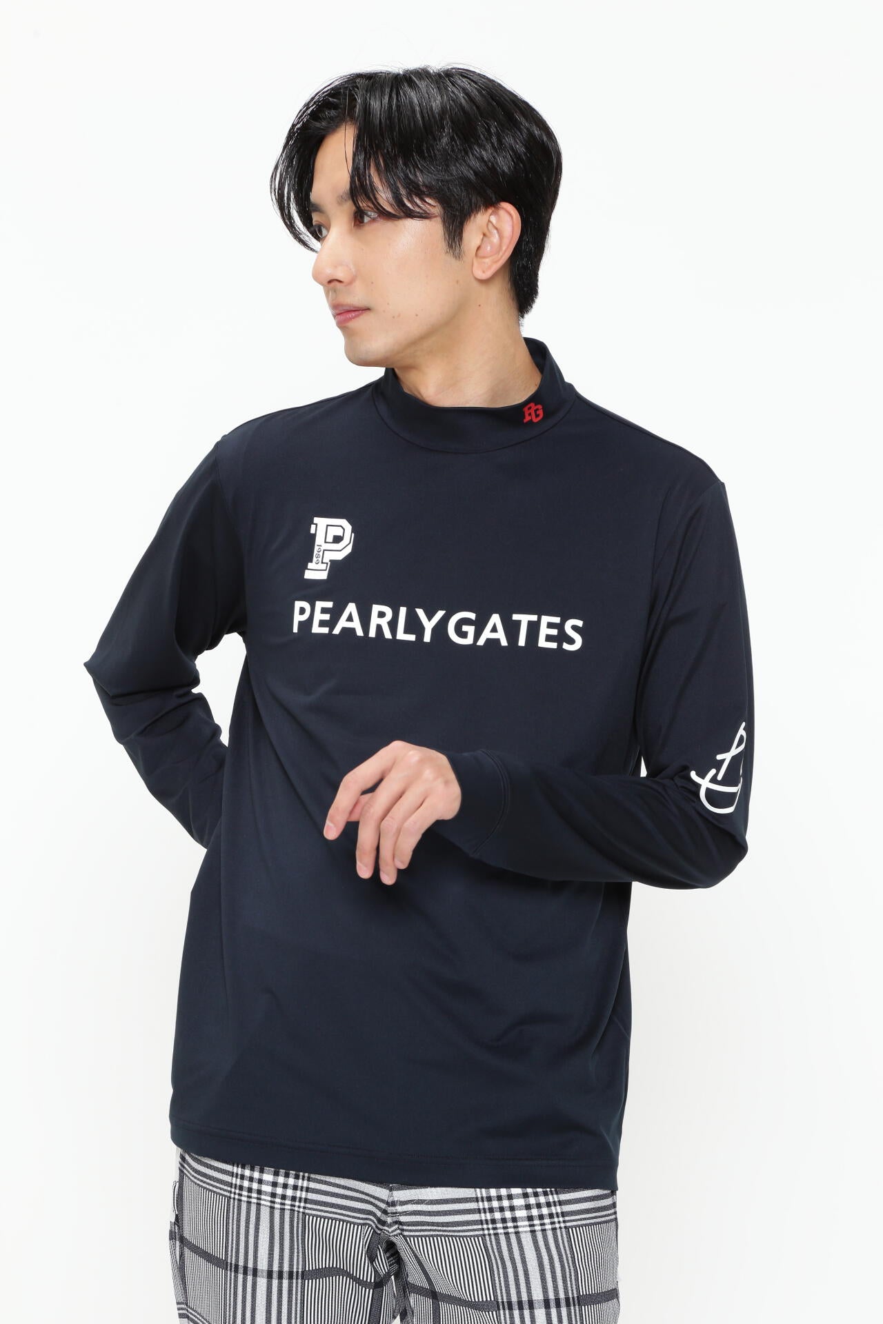 【PG BODY】E/ベアカノコ長袖モックネックカットソー