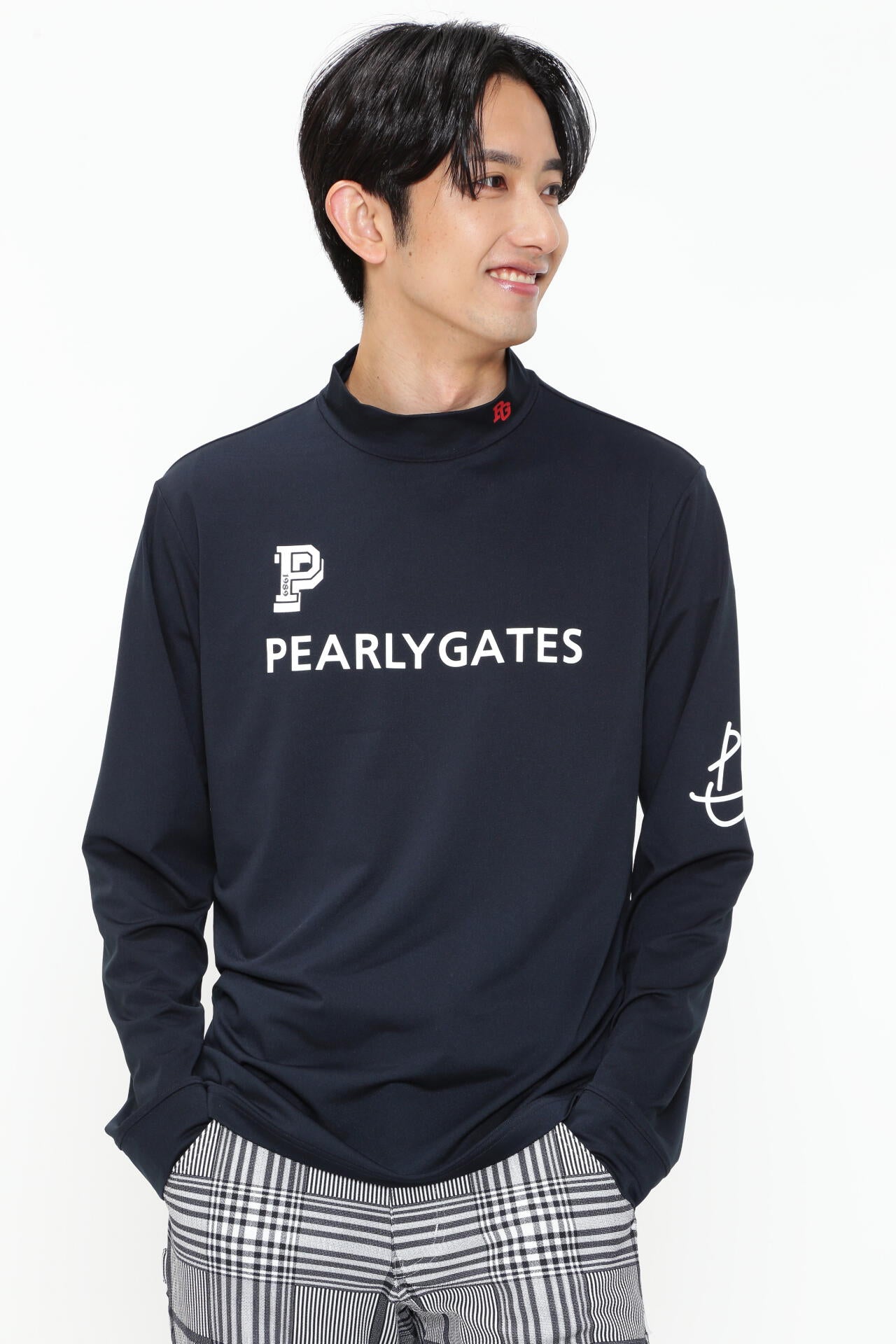 【PG BODY】E/ベアカノコ長袖モックネックカットソー