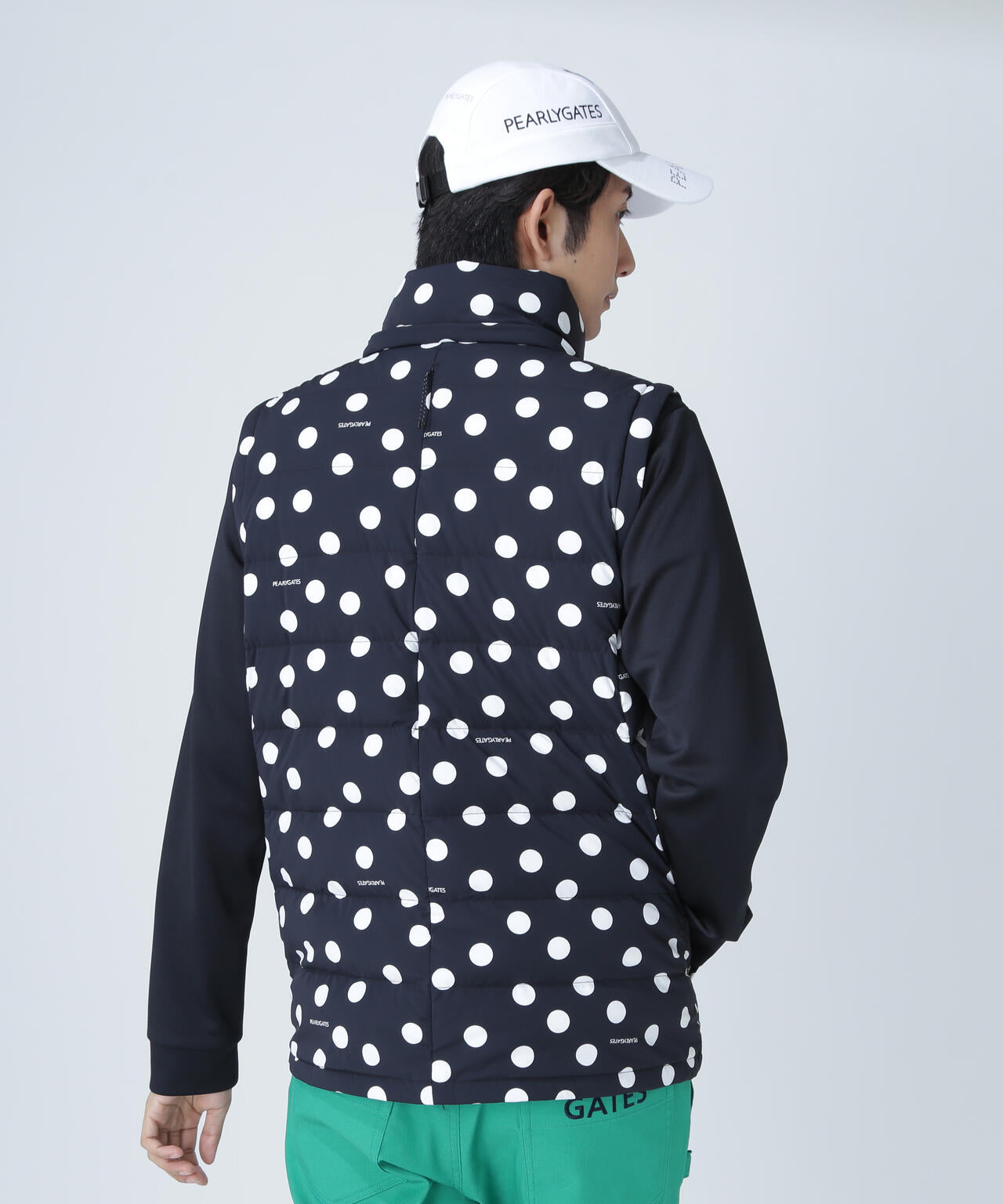 Nyストレッチタフタフーディダウンジャケット <ランダムドット柄>