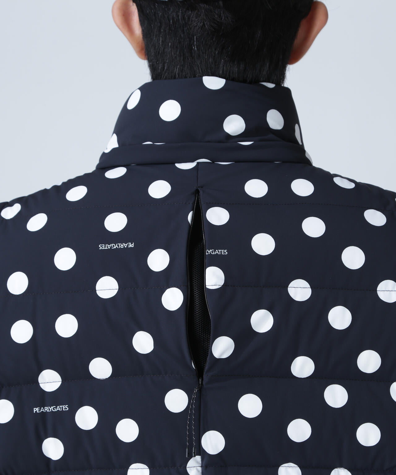 Nyストレッチタフタフーディダウンジャケット <ランダムドット柄>