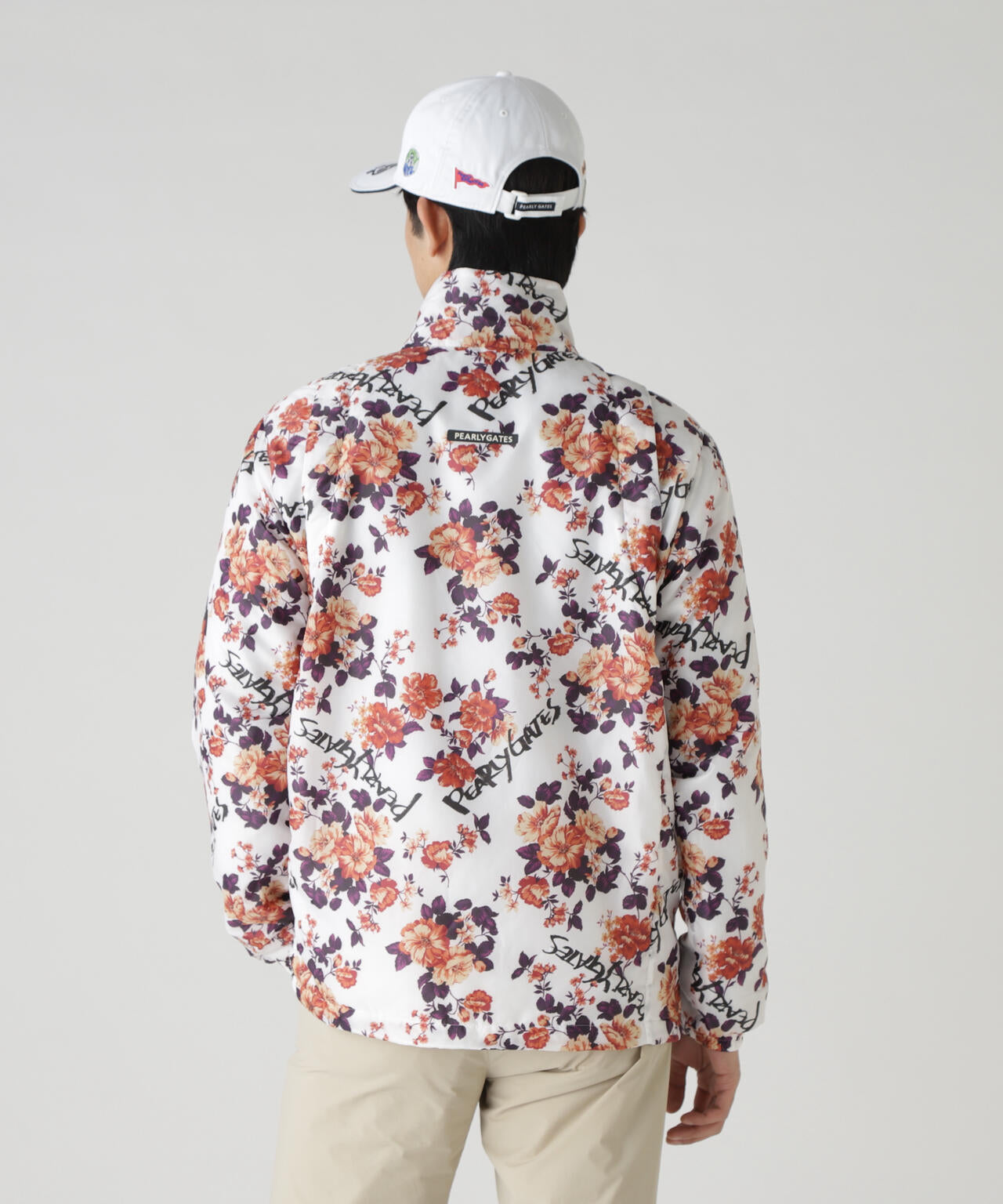 Peミニリップ中綿ジップアップブルゾン <繊細花柄>