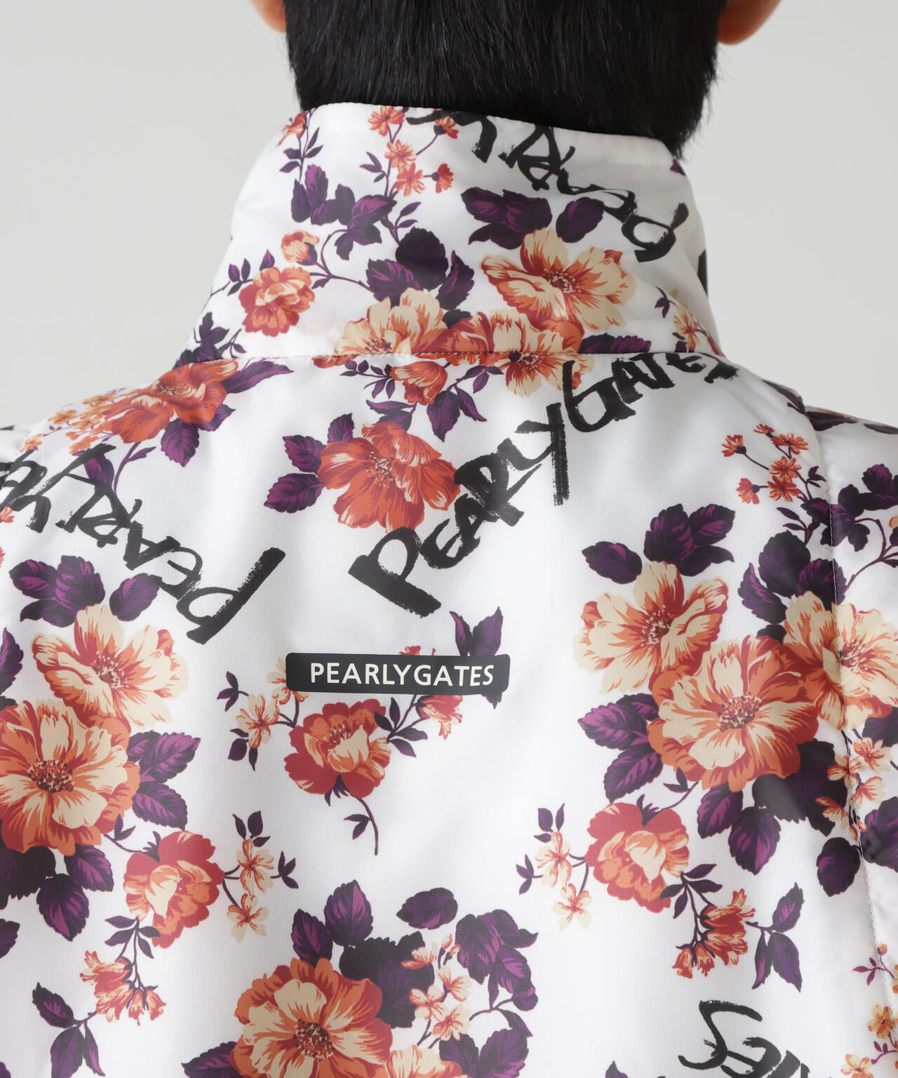 Peミニリップ中綿ジップアップブルゾン <繊細花柄>