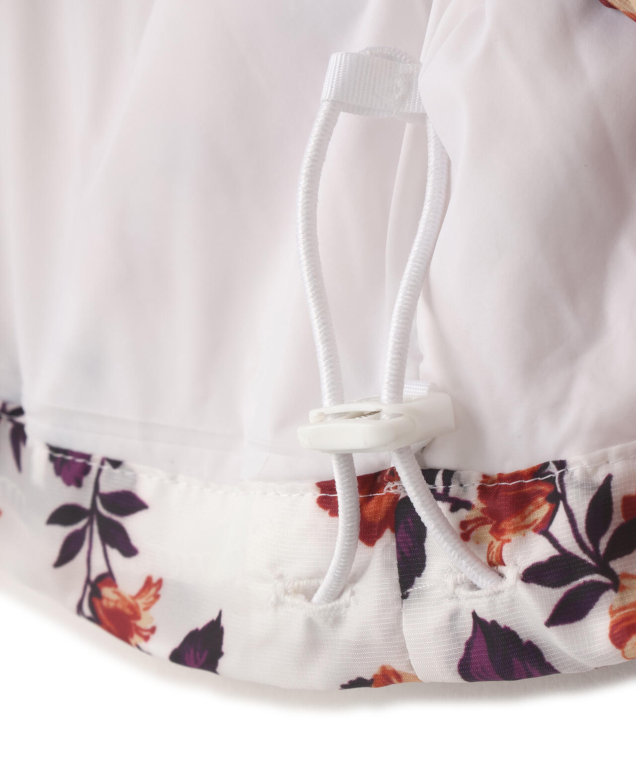 Peミニリップ中綿ジップアップブルゾン <繊細花柄>