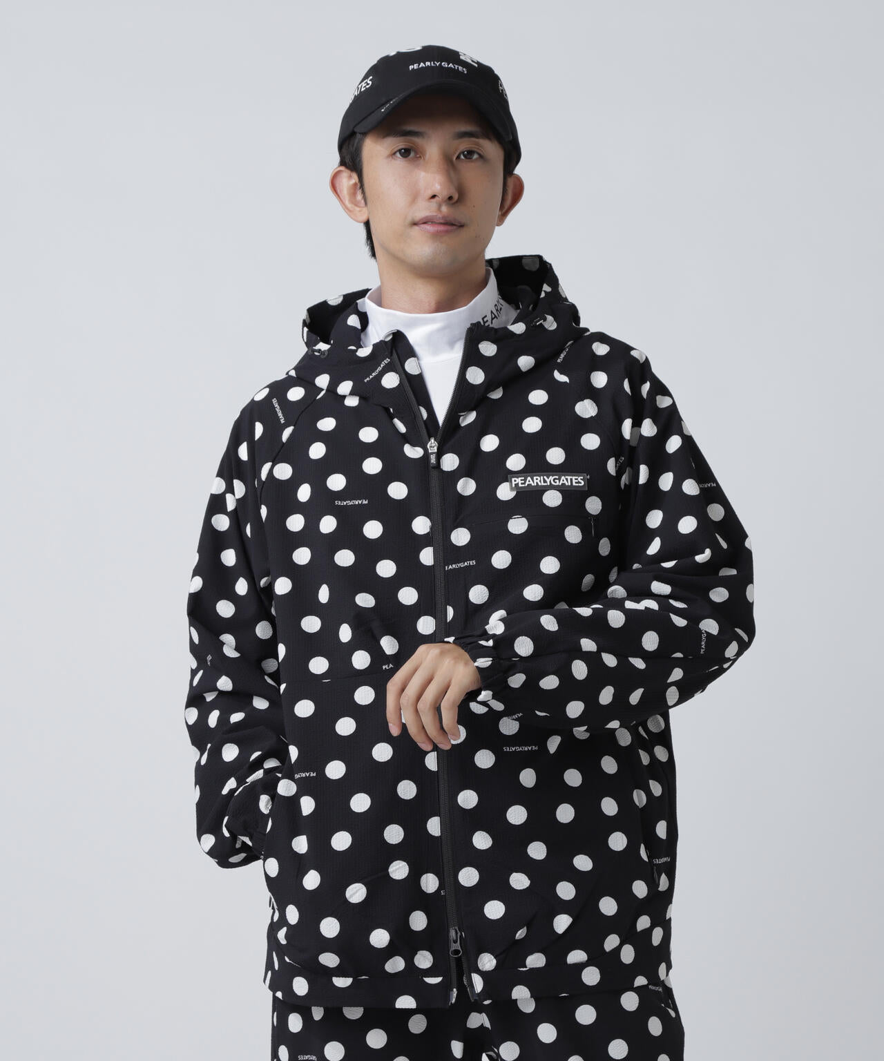 Peストレッチサッカー フルジップフーディ <ランダムドット柄>