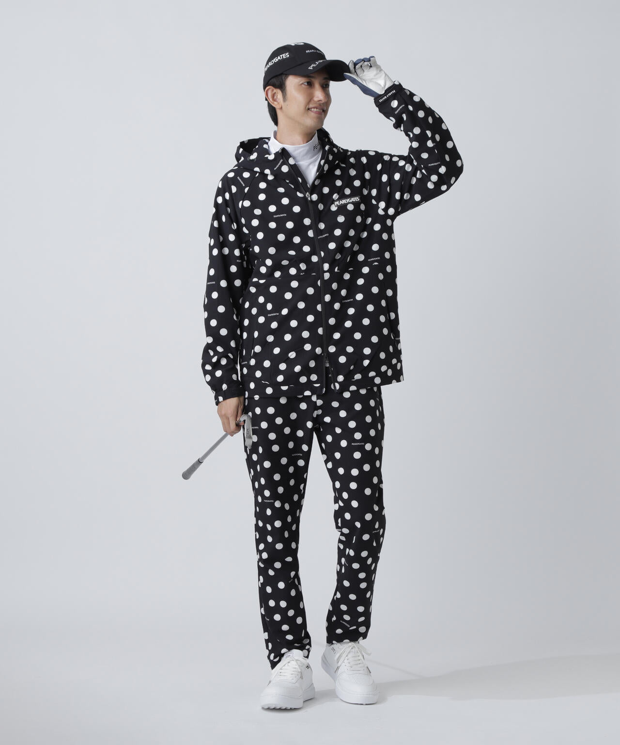 Peストレッチサッカー フルジップフーディ <ランダムドット柄>