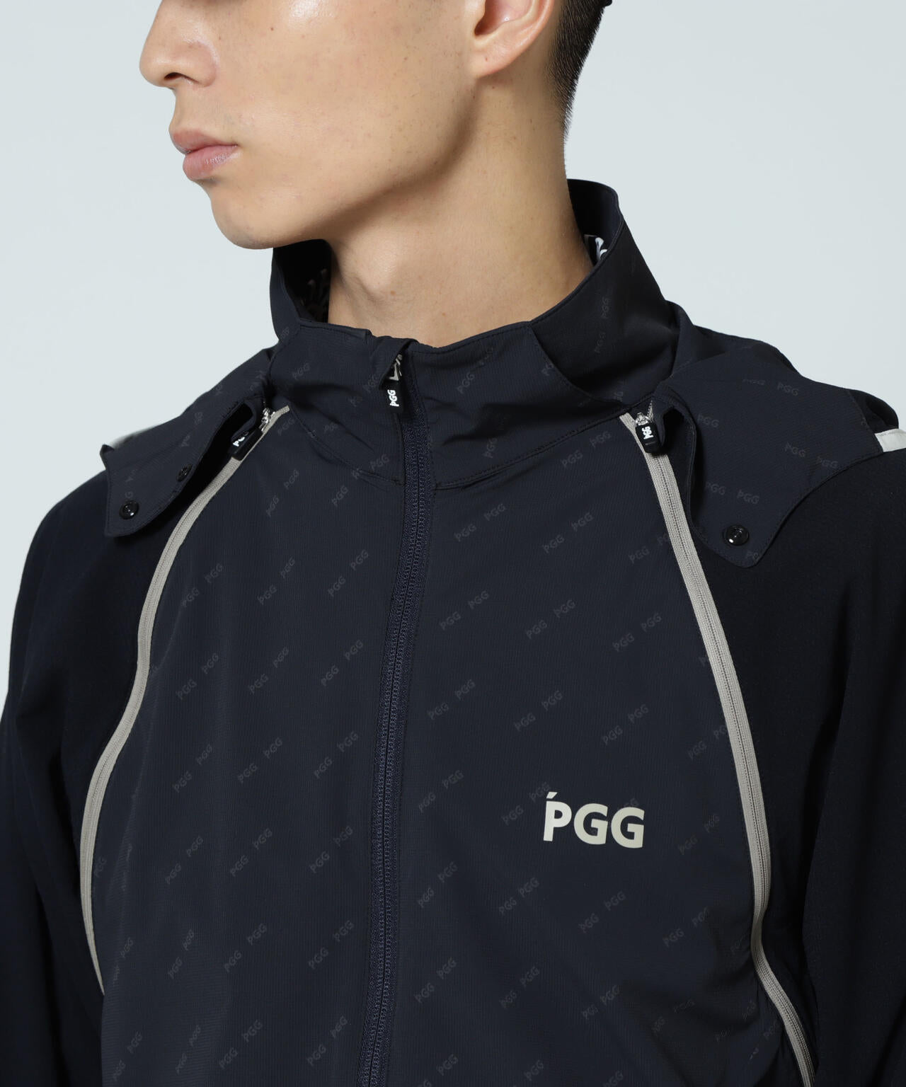 【PGG】【直営店舗&公式オンライン限定】Nyドビーストレッチ×DOTAIR 2WAYフーディブルゾン (MENS)