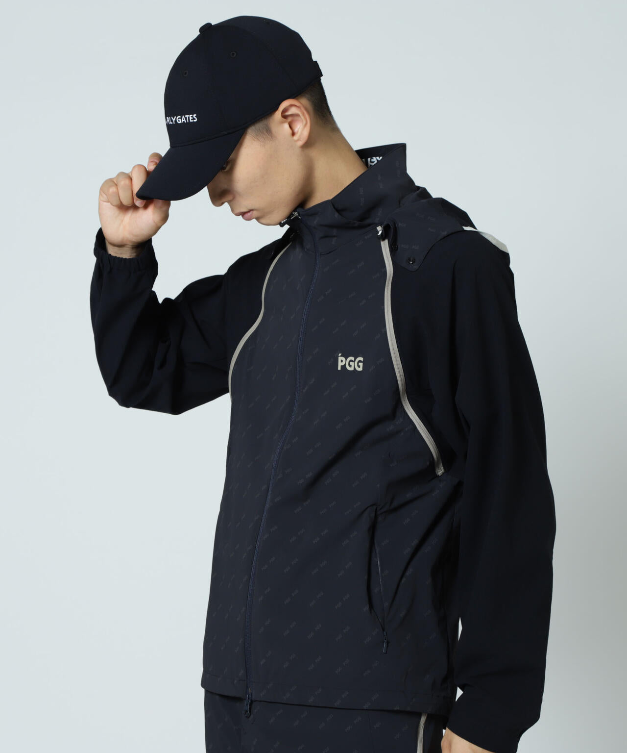 【PGG】【直営店舗&公式オンライン限定】Nyドビーストレッチ×DOTAIR 2WAYフーディブルゾン (MENS)