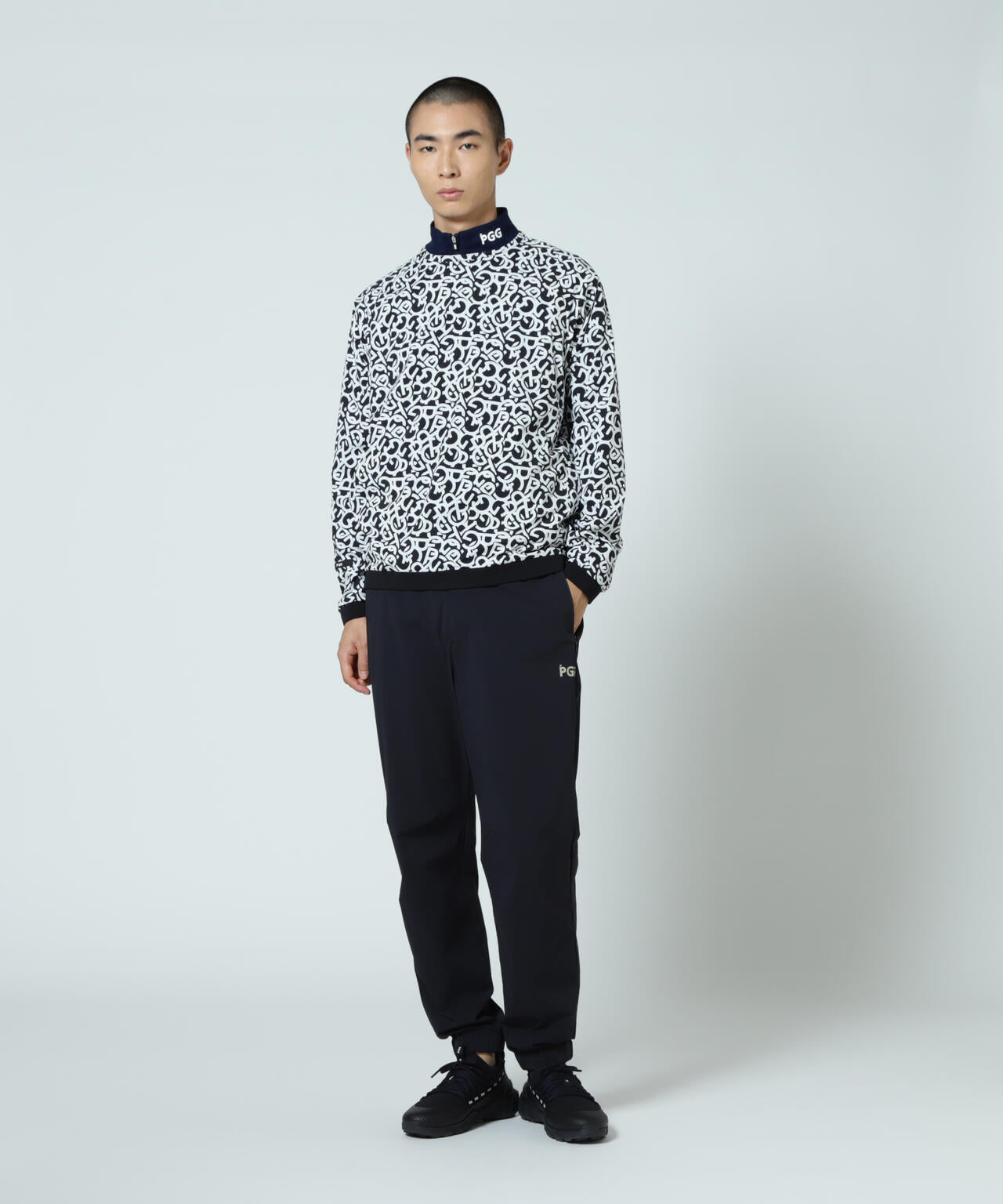 【PGG】【直営店舗&公式オンライン限定】Nyストレッチリップストップ×エプシロン <ロゴ総柄> (MENS)