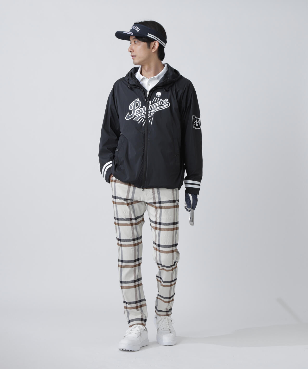 TRストレッチカルゼパンツ <チェック柄>