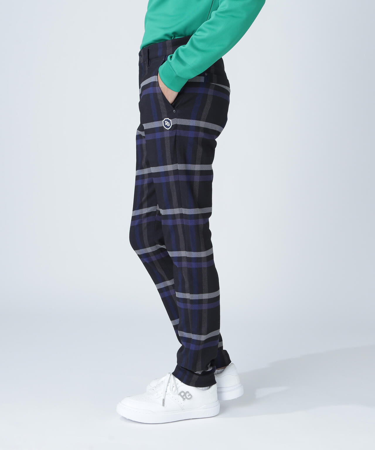 TRストレッチカルゼパンツ <チェック柄>