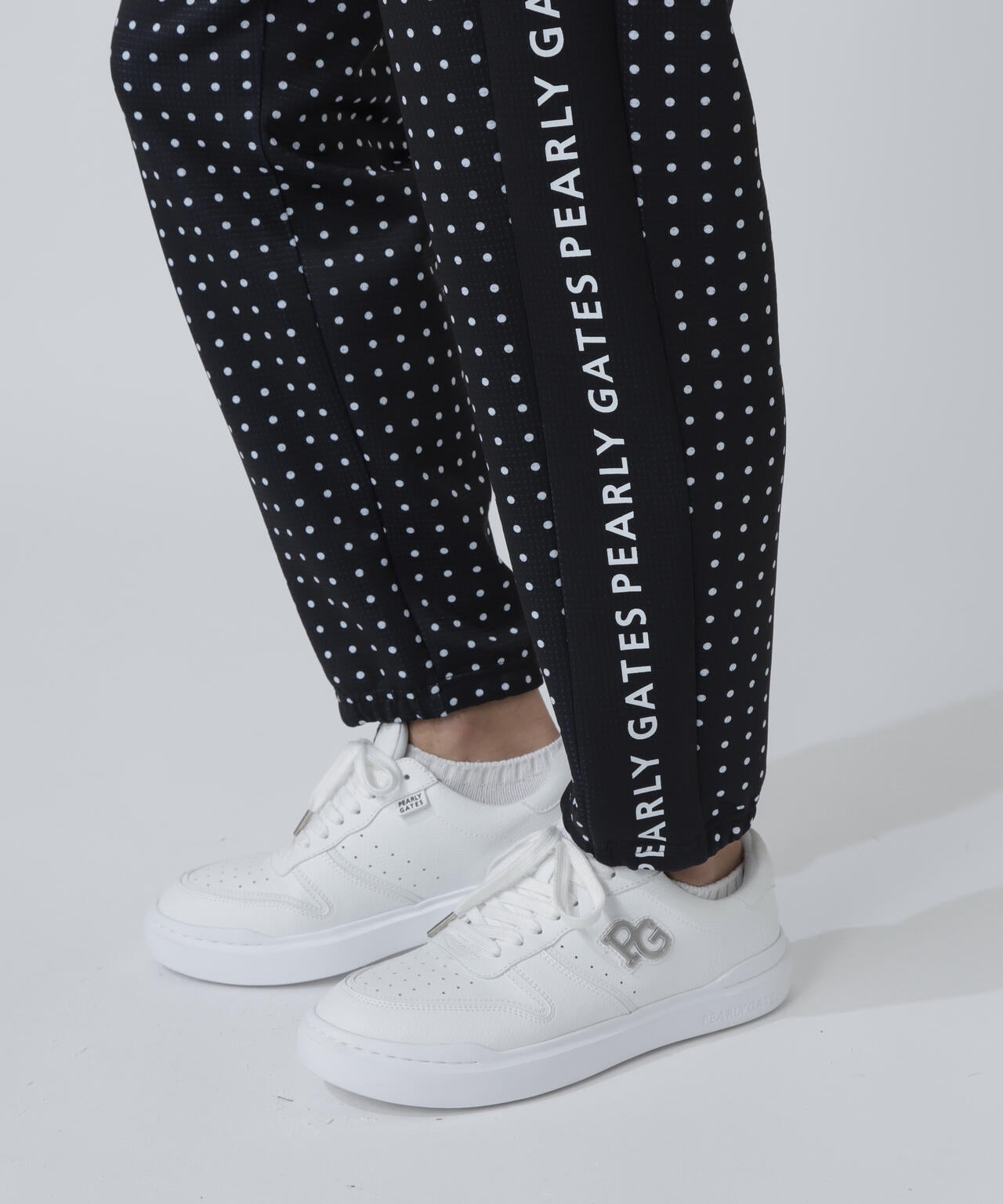 ダブルフェイスジョガーパンツ <ミニドット柄>