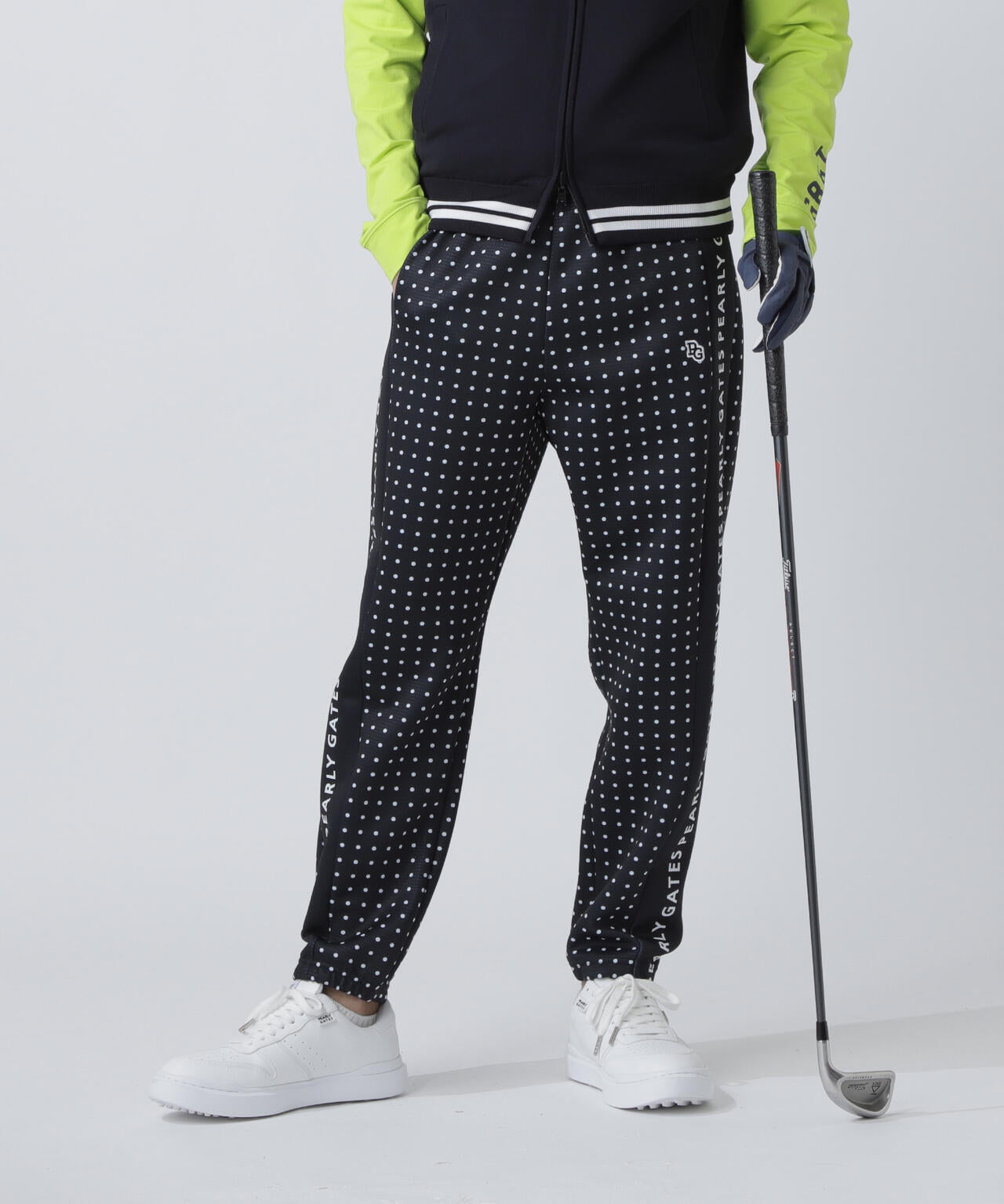 ダブルフェイスジョガーパンツ <ミニドット柄>