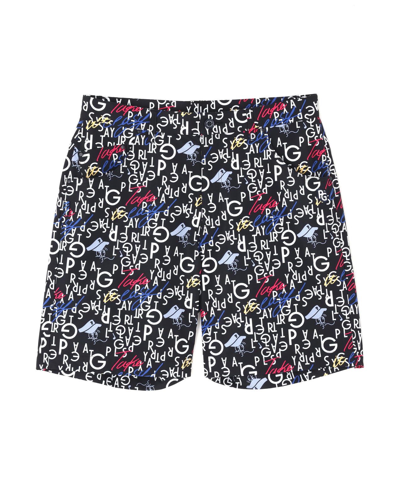 TEXBRID二重織裏使い ショートパンツ <BALLくんロゴ総柄>