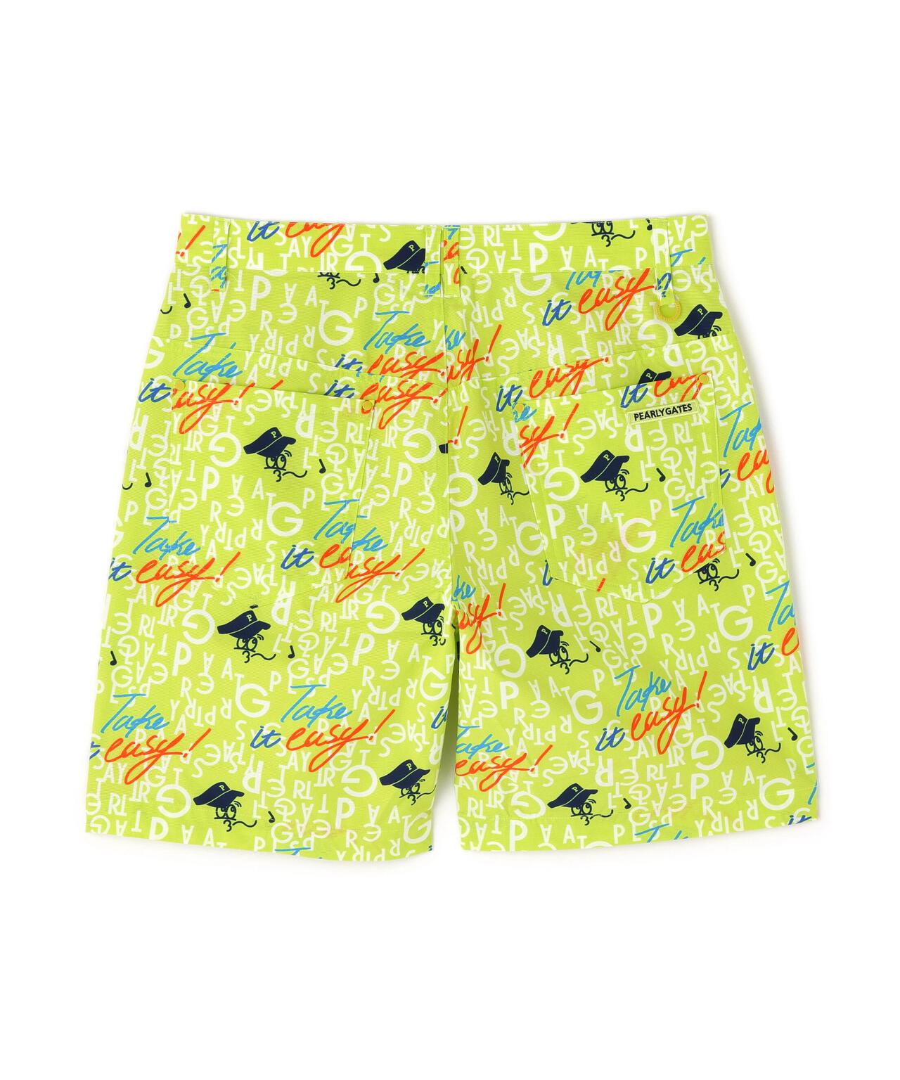 TEXBRID二重織裏使い ショートパンツ <BALLくんロゴ総柄>