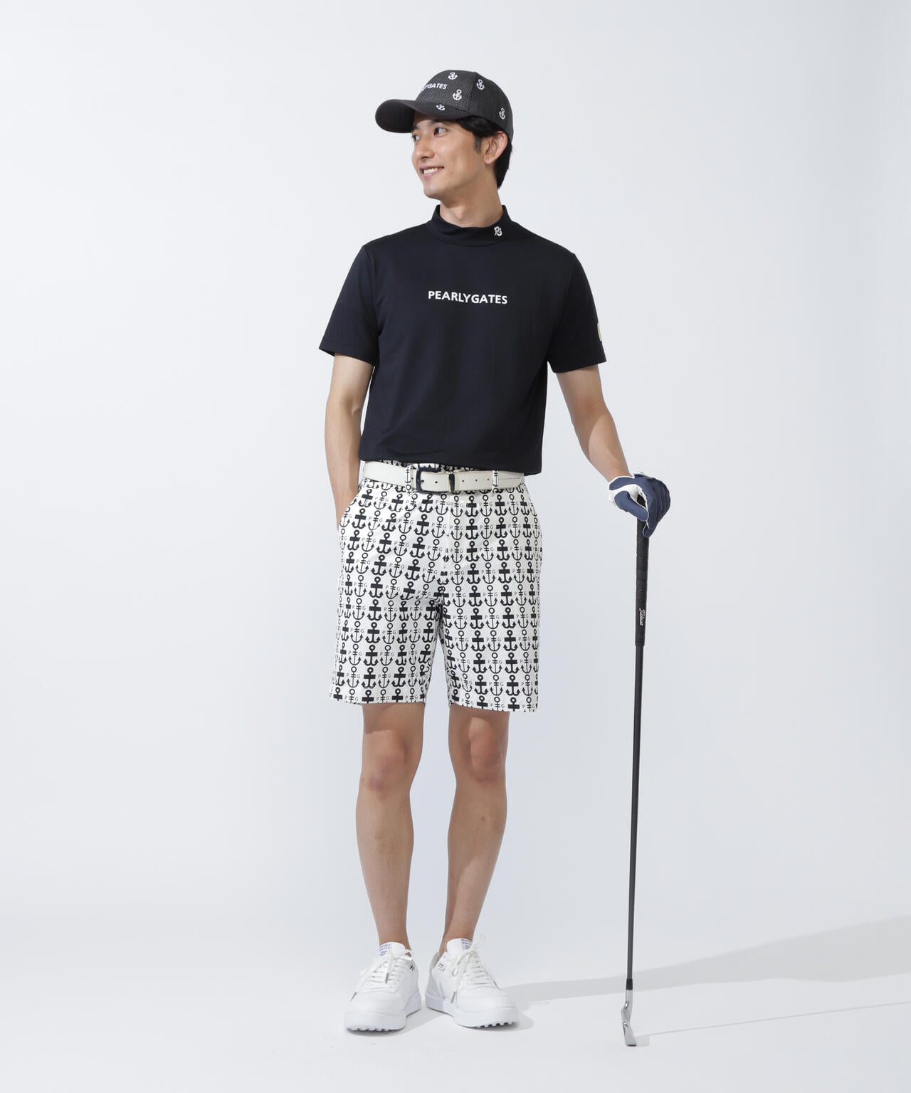 Nyストレッチドビーショートパンツ <ロゴアンカー柄>