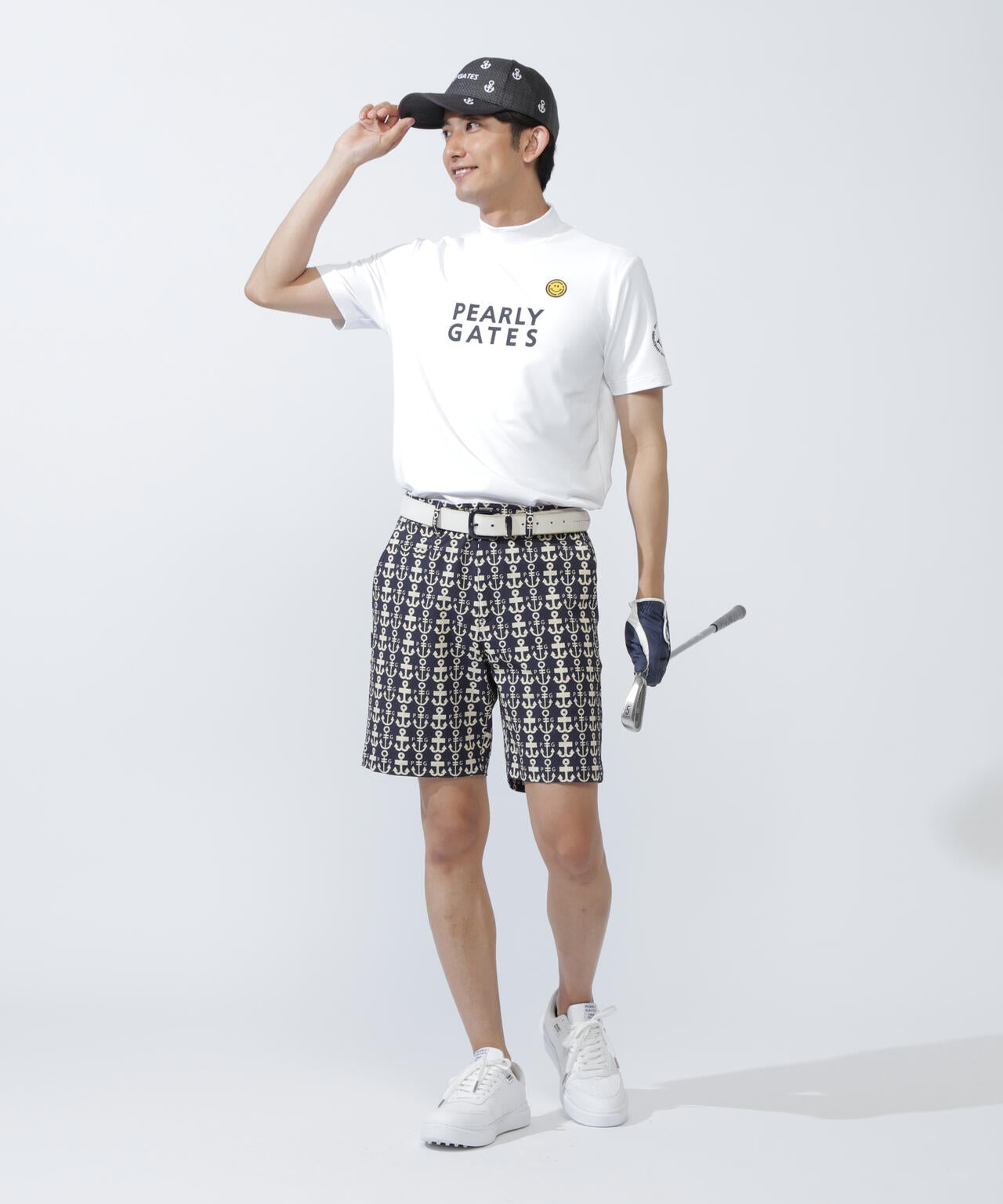 Nyストレッチドビーショートパンツ <ロゴアンカー柄>