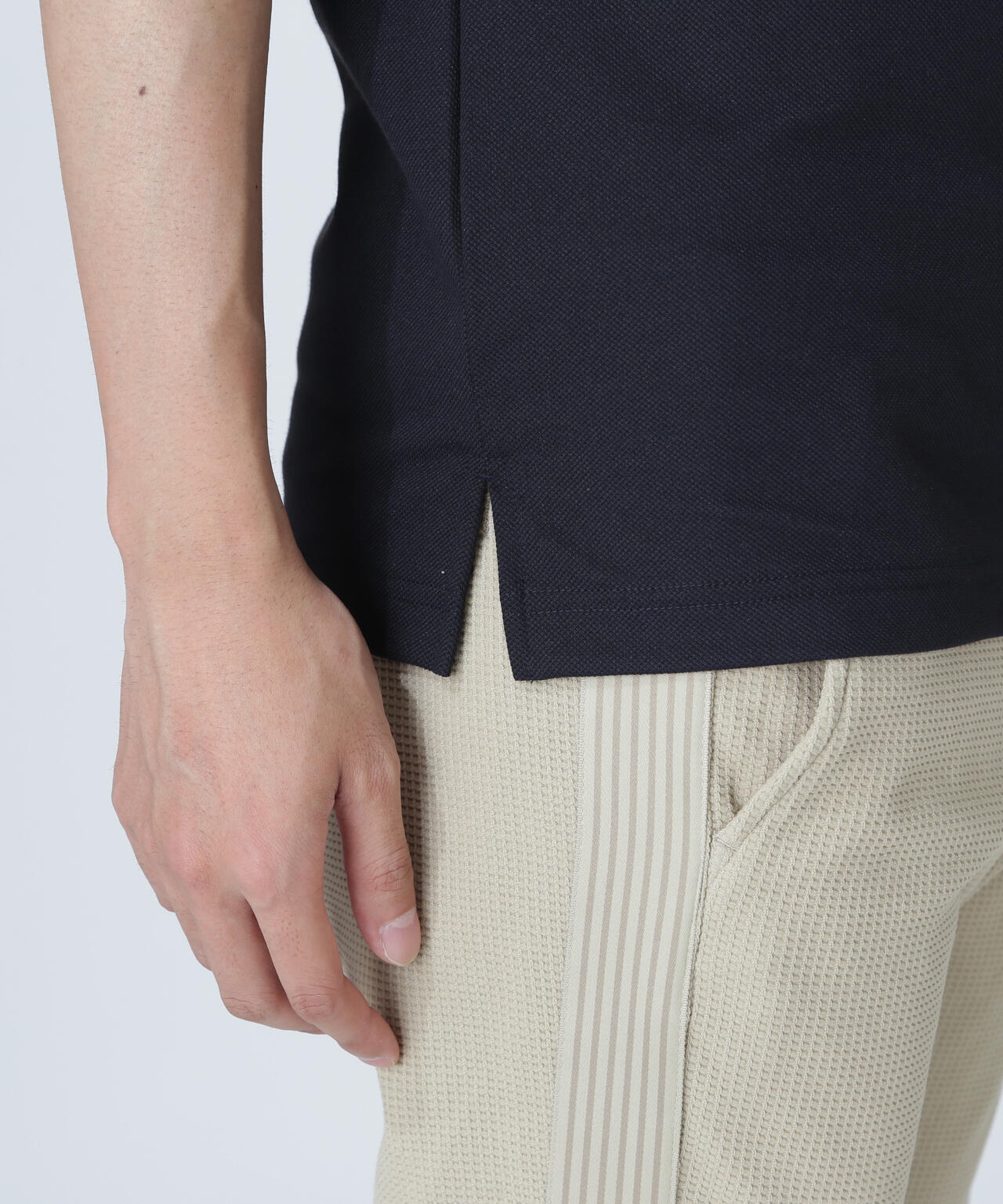 T/C6口鹿の子半袖ポロシャツ