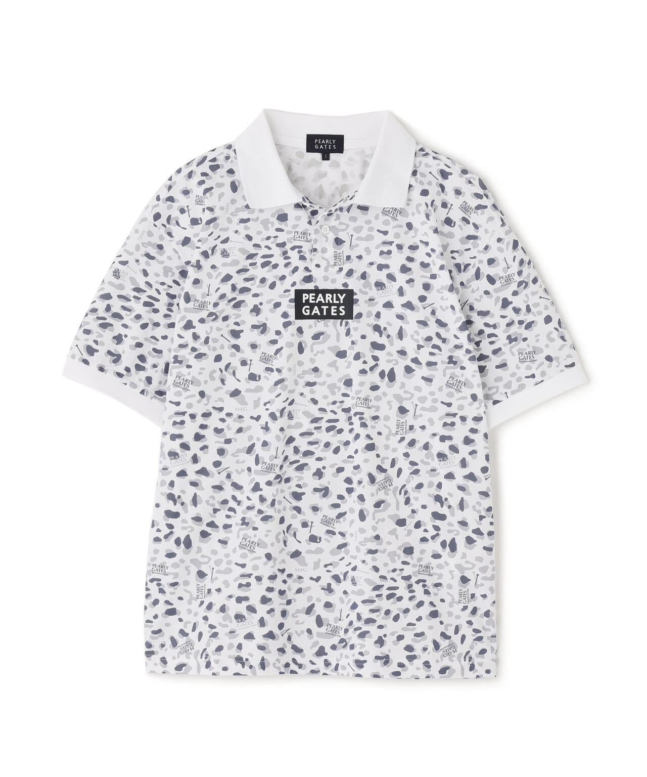 格子ジャージ半袖ポロシャツ <ヒョウ柄>