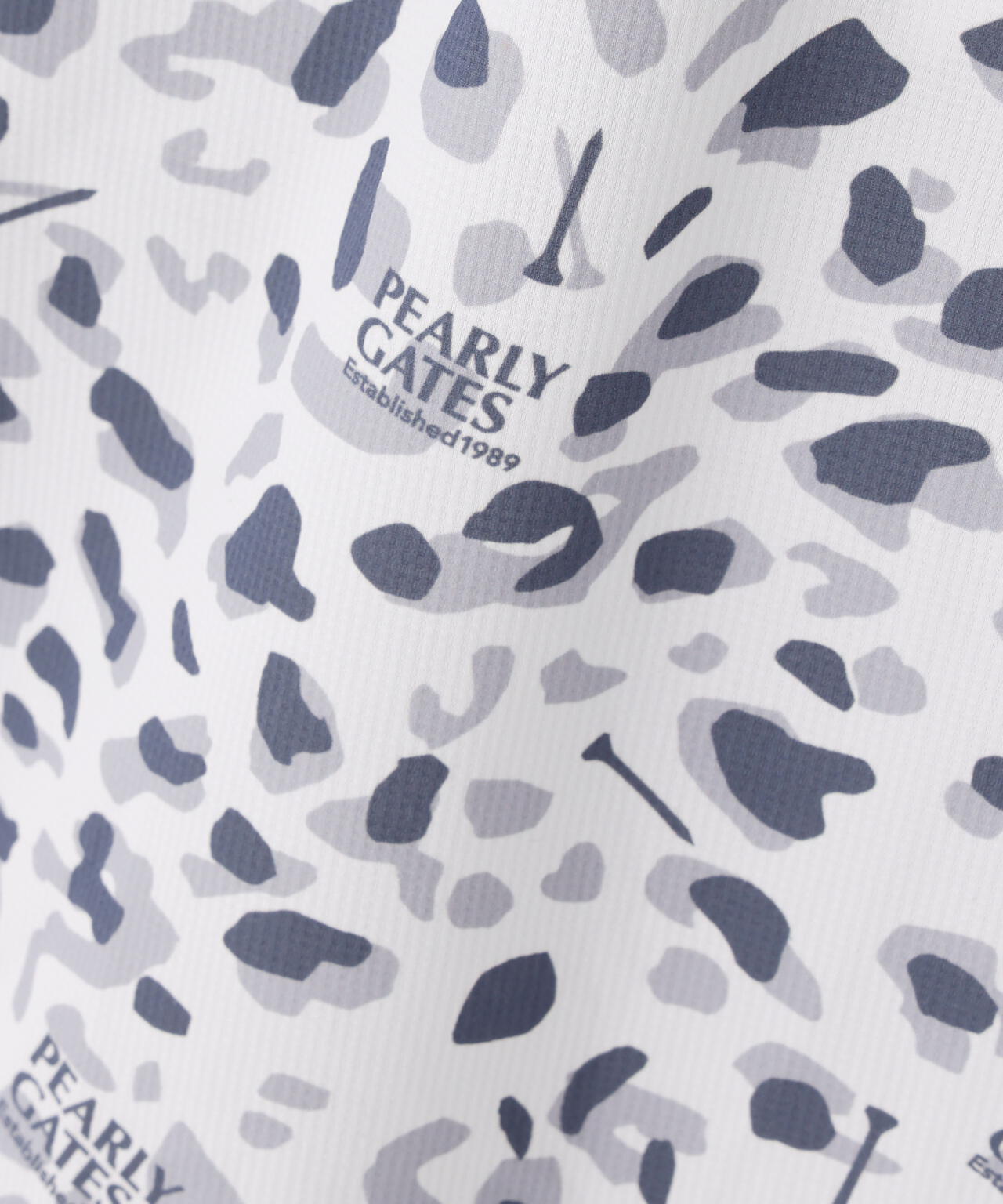 格子ジャージ半袖ポロシャツ <ヒョウ柄>