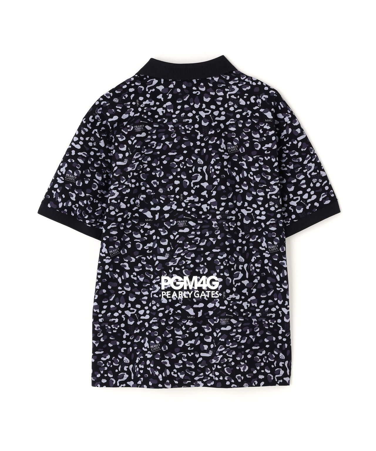 格子ジャージ半袖ポロシャツ <ヒョウ柄>