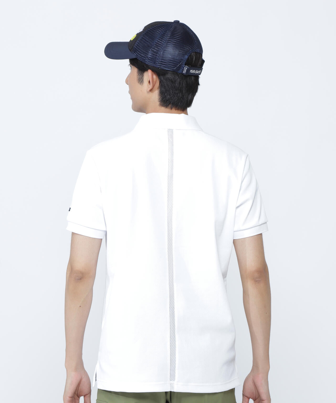 ポップコーンカノコ×メッシュ半袖ポロシャツ