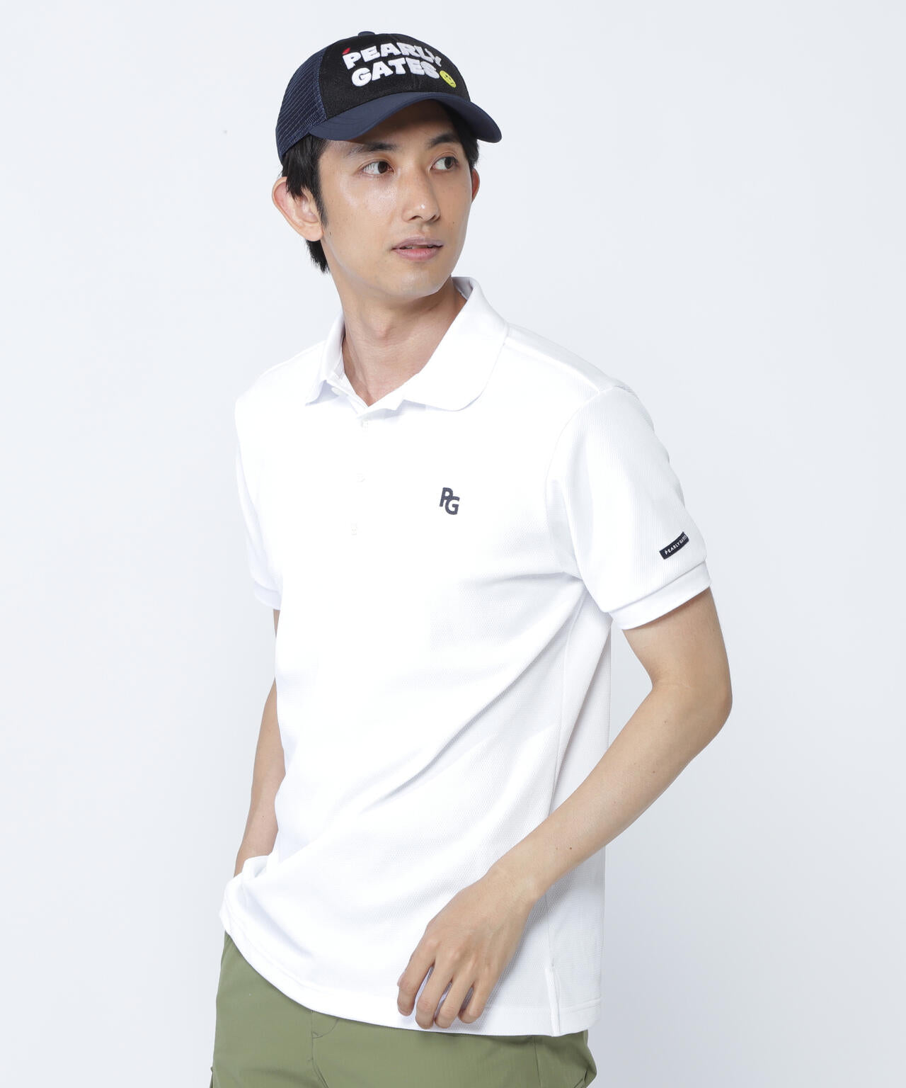 ポップコーンカノコ×メッシュ半袖ポロシャツ