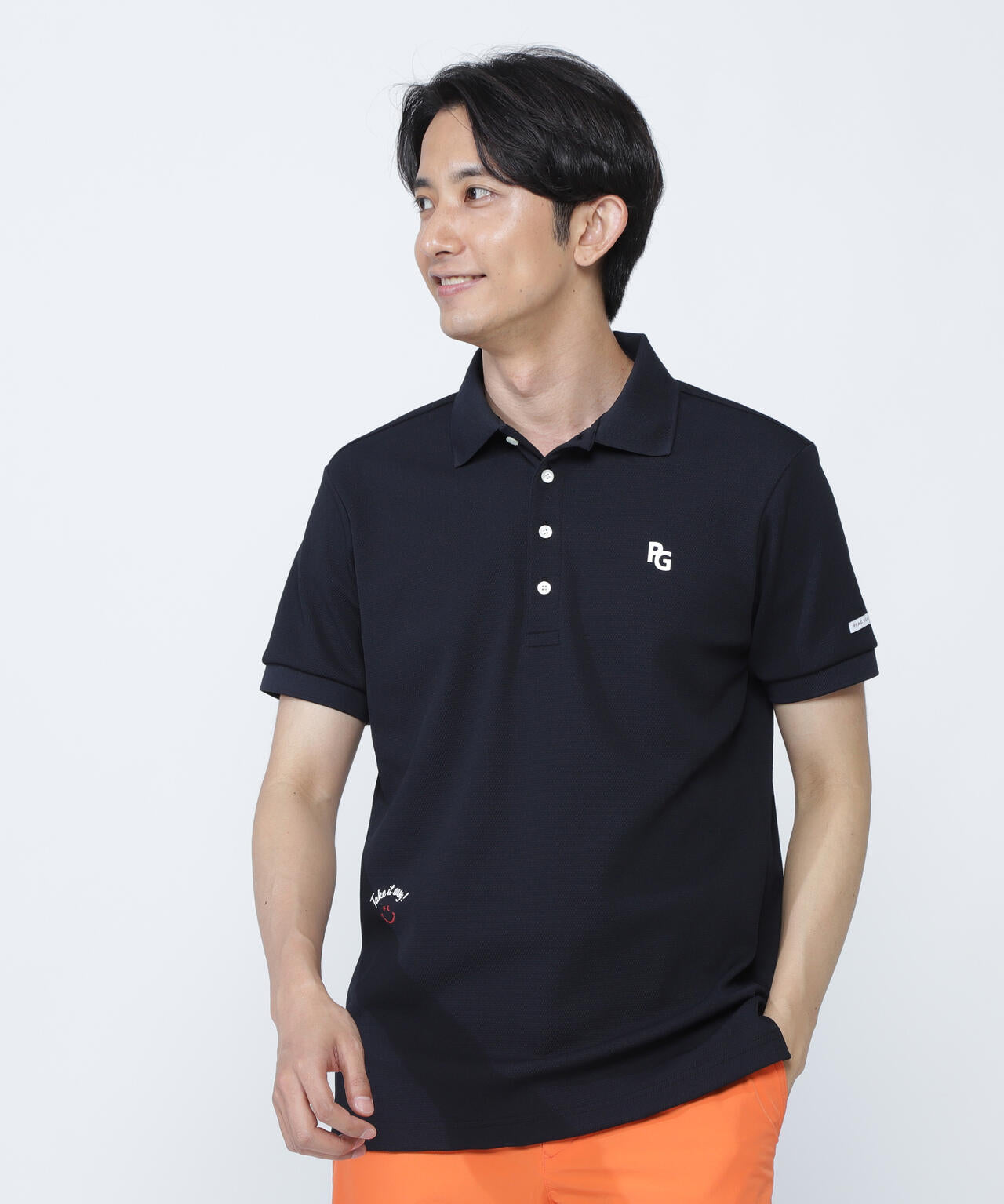 ポップコーンカノコ×メッシュ半袖ポロシャツ