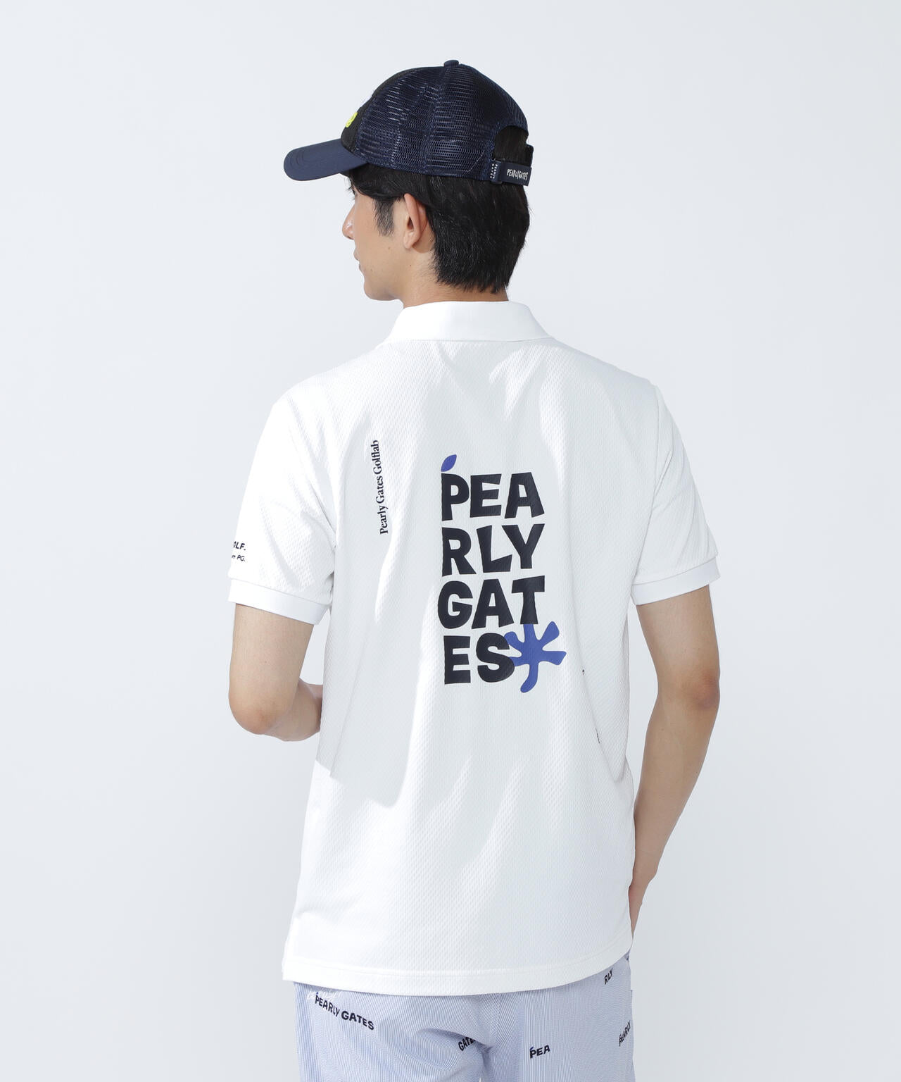 サッカーチェック半袖ポロシャツ