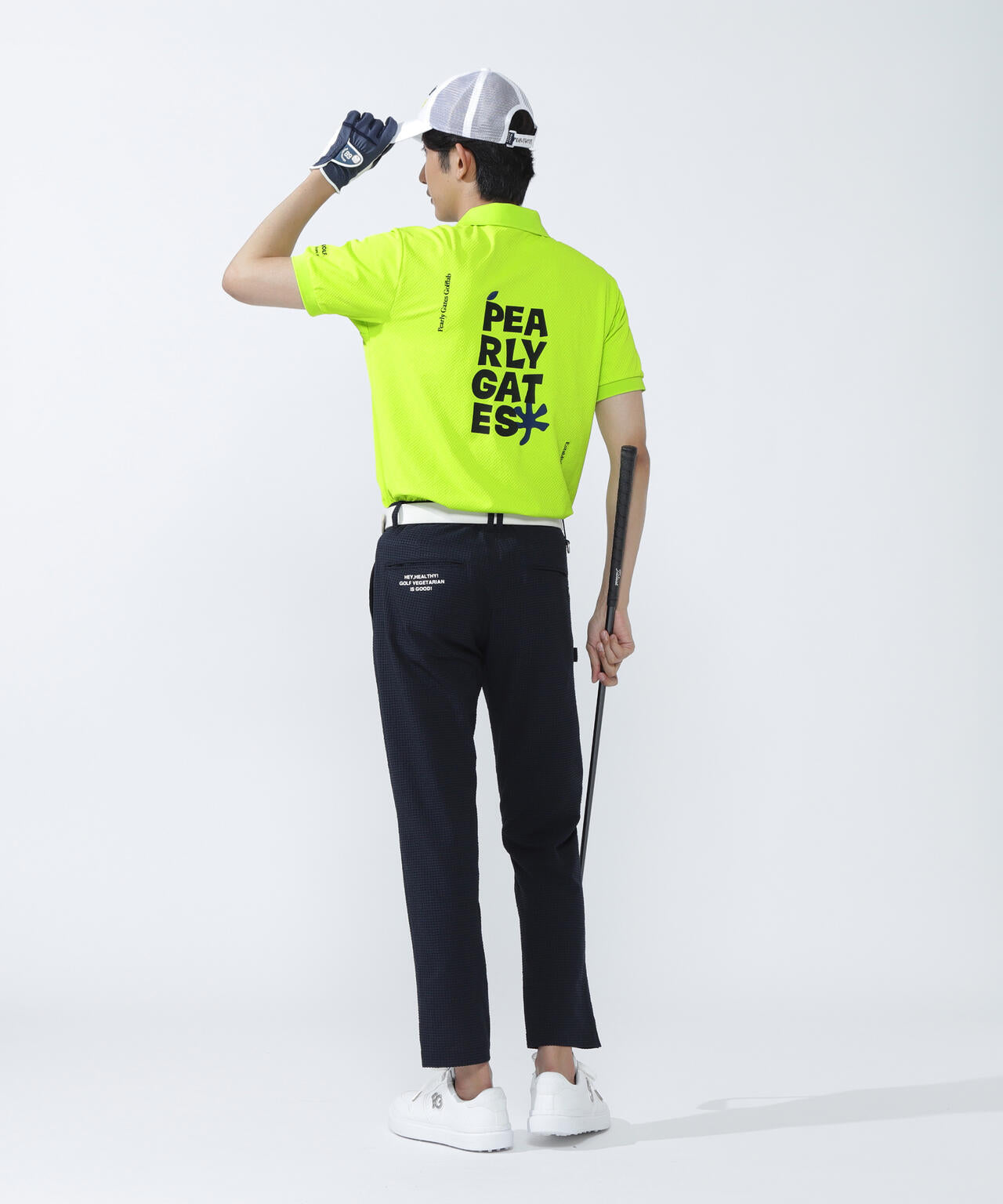 サッカーチェック半袖ポロシャツ