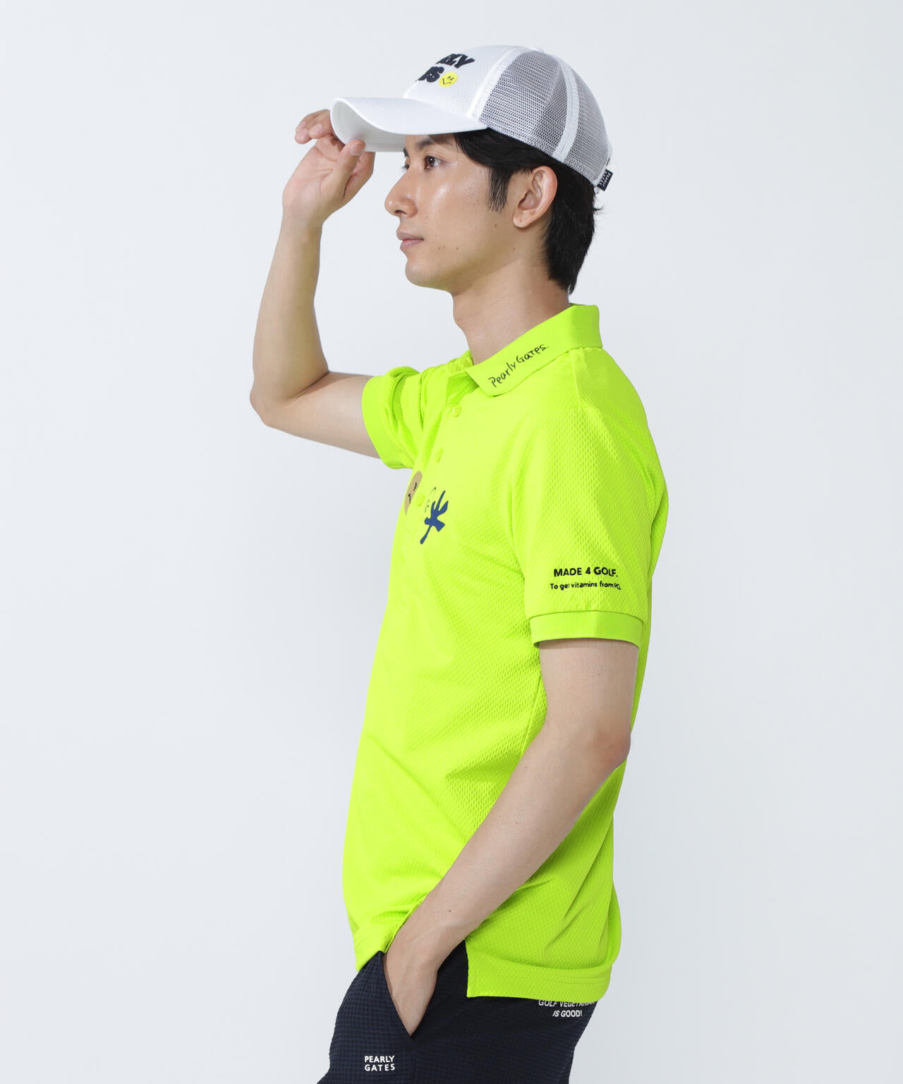 サッカーチェック半袖ポロシャツ