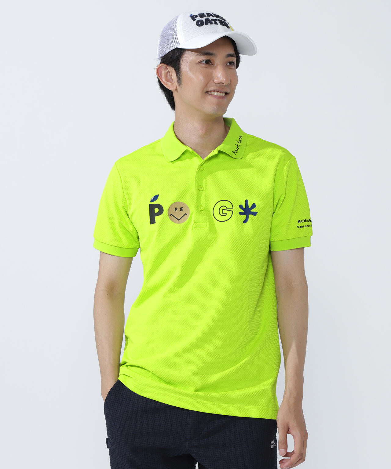 サッカーチェック半袖ポロシャツ