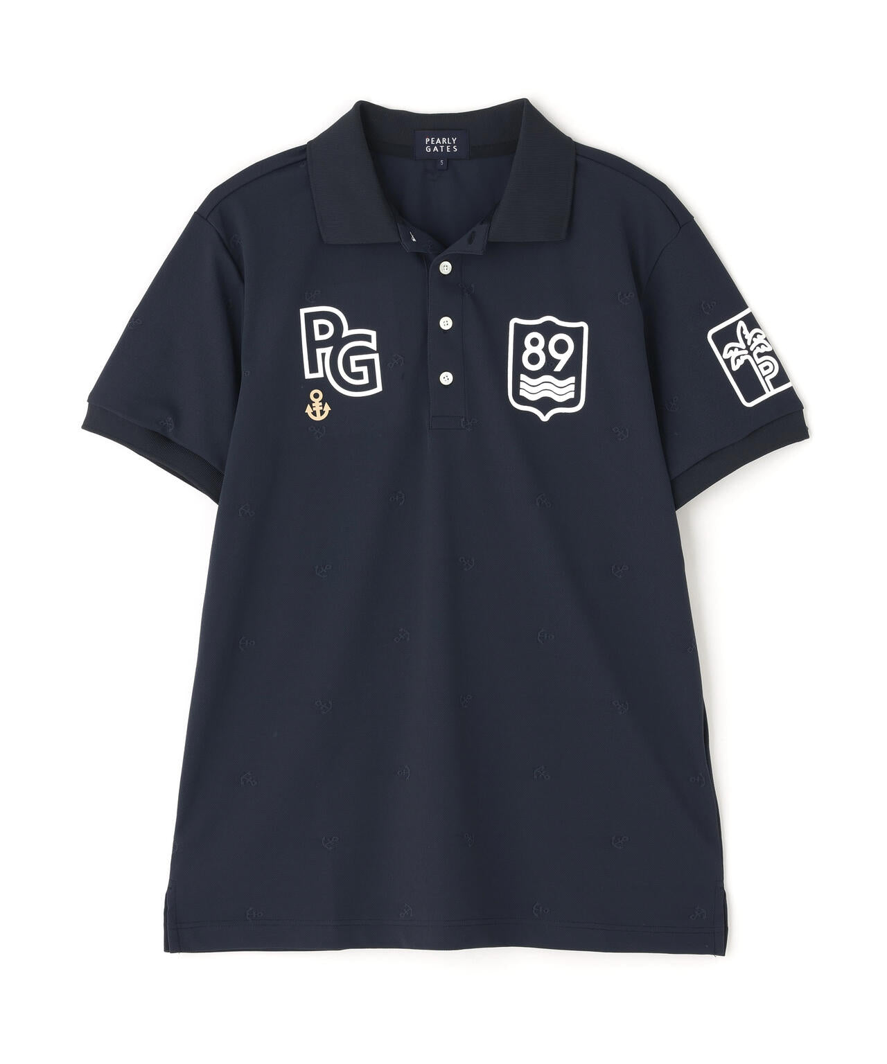 ストレッチカノコアンカージャガード半袖ポロシャツ