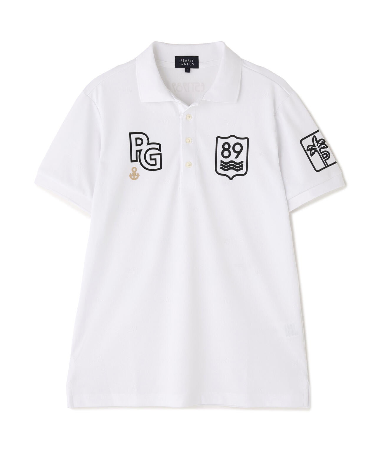 ストレッチカノコアンカージャガード半袖ポロシャツ