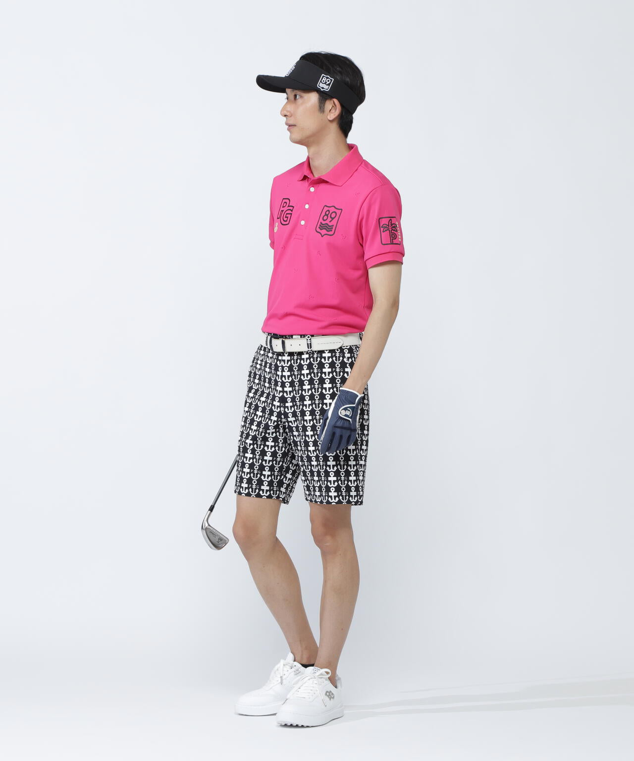 ストレッチカノコアンカージャガード半袖ポロシャツ