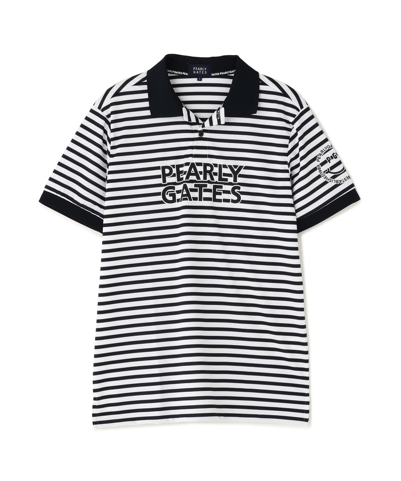 PG is PG ハイゲージストレッチBOXカノコ半袖ポロシャツ <ボーダー柄>