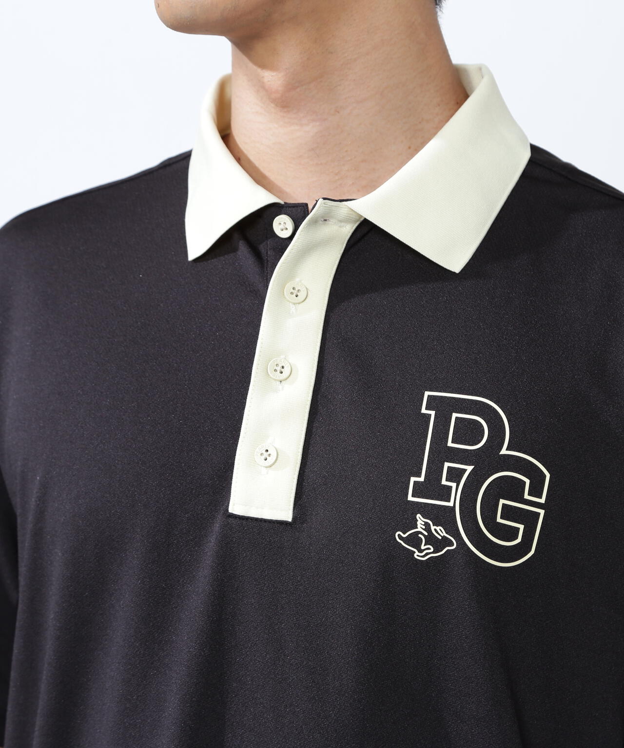 梨地半袖ポロシャツ