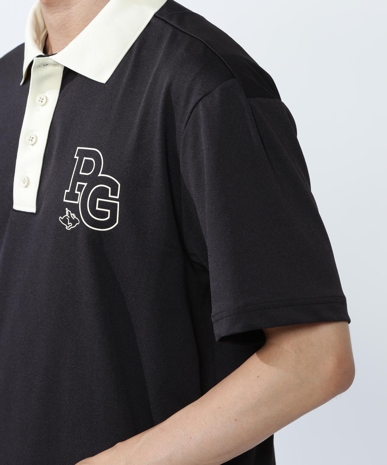 梨地半袖ポロシャツ