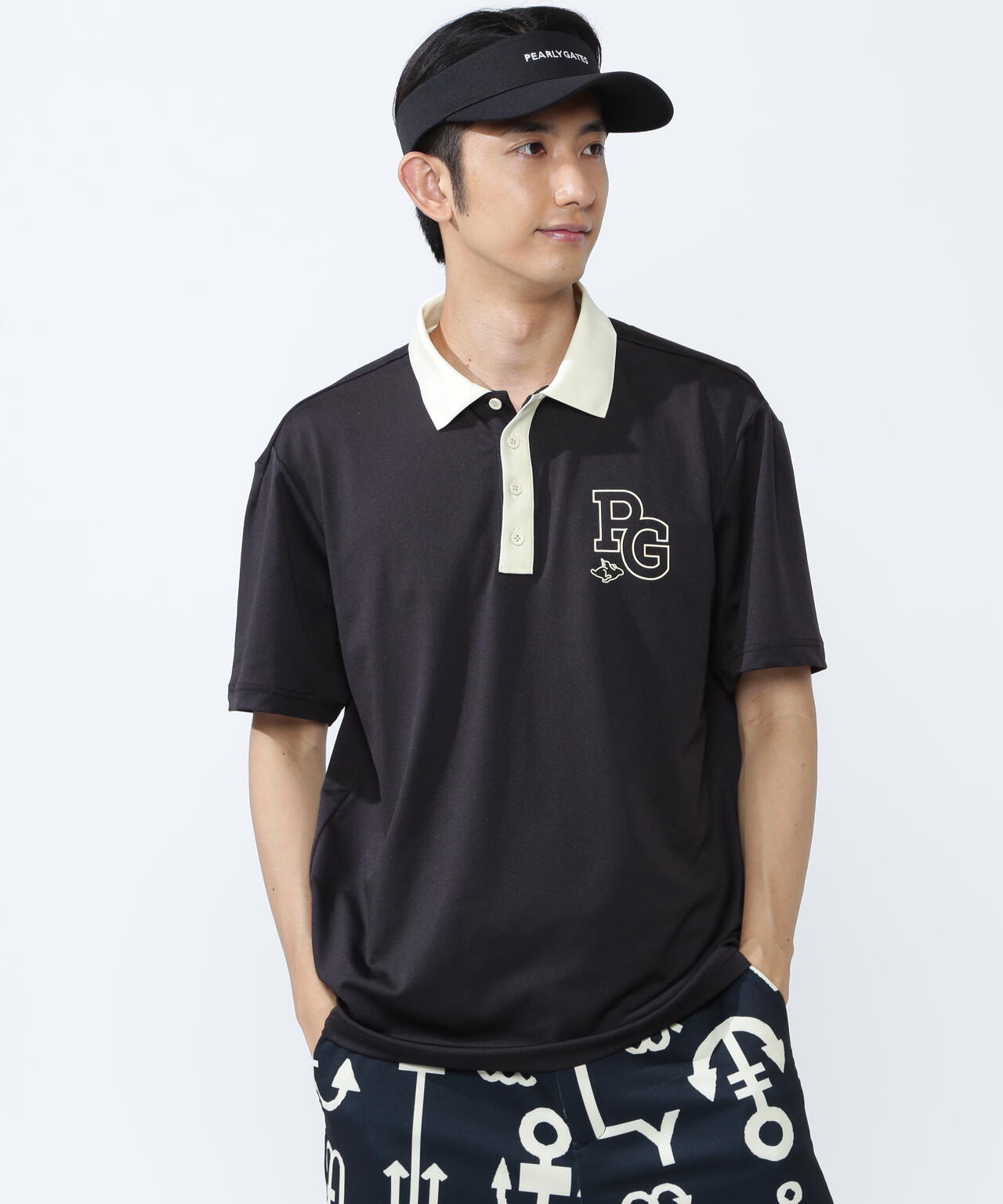 梨地半袖ポロシャツ