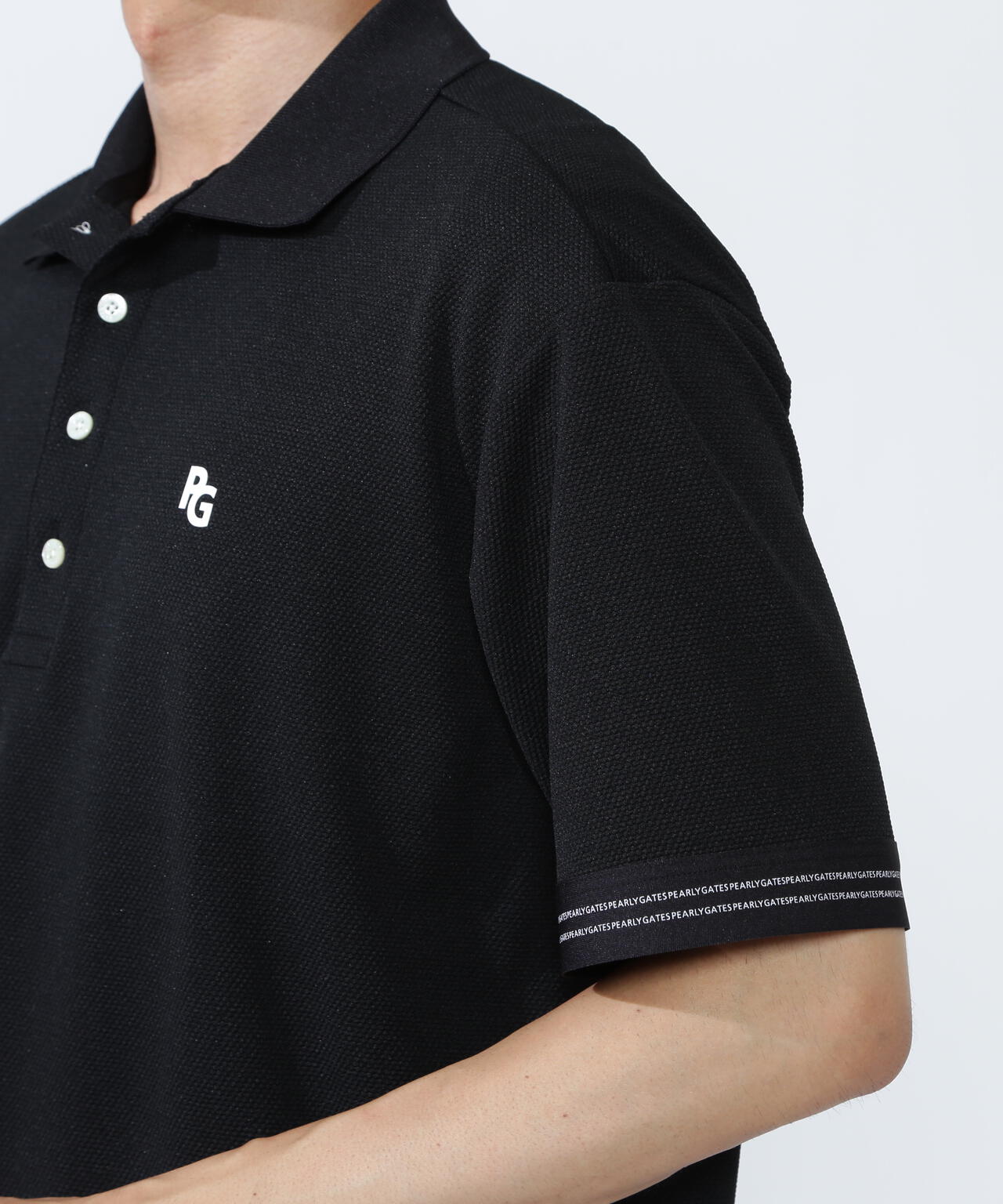 ストレッチミニバブル半袖ポロシャツ