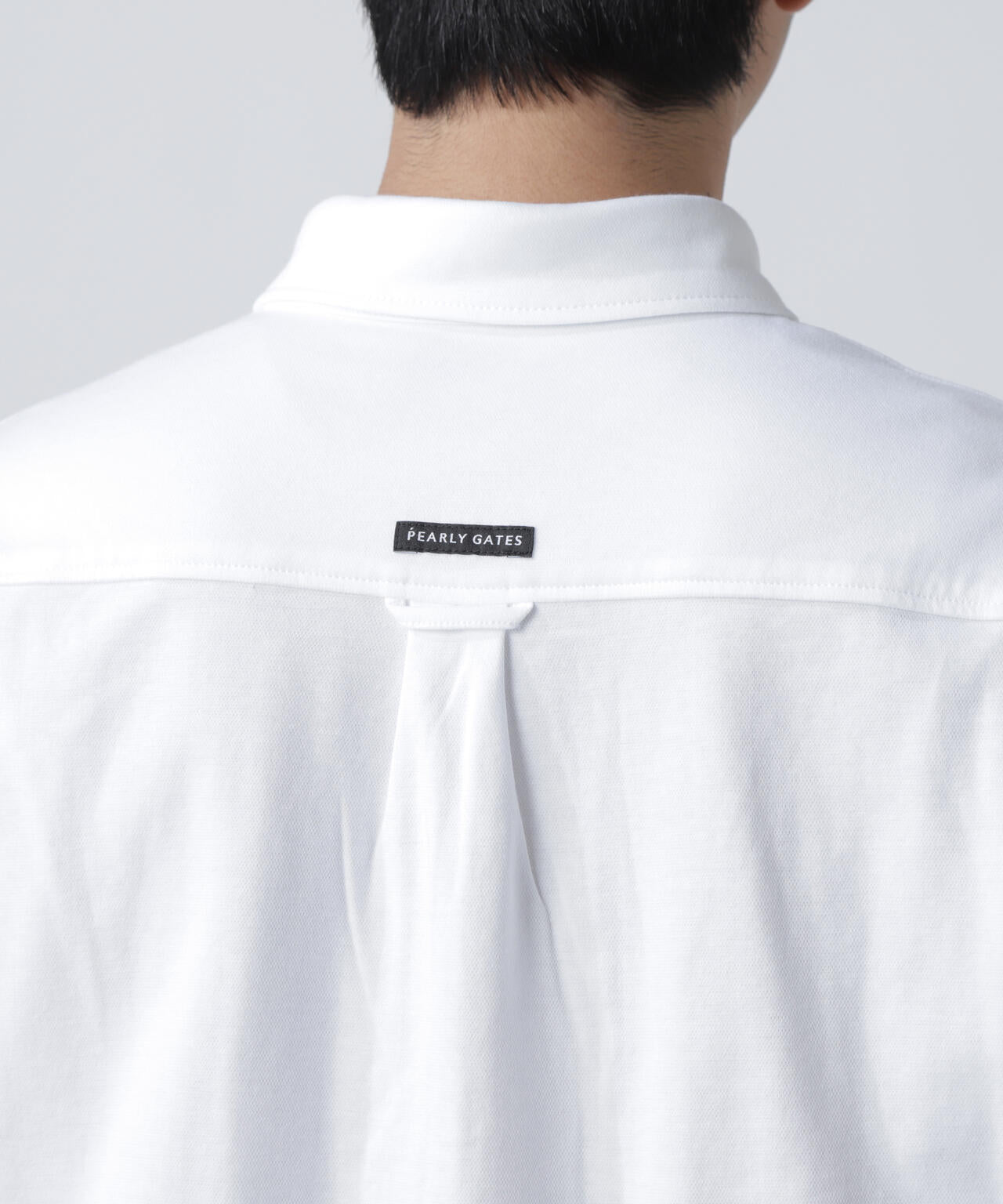 TCドットジャガード長袖ボタンダウンカットソー