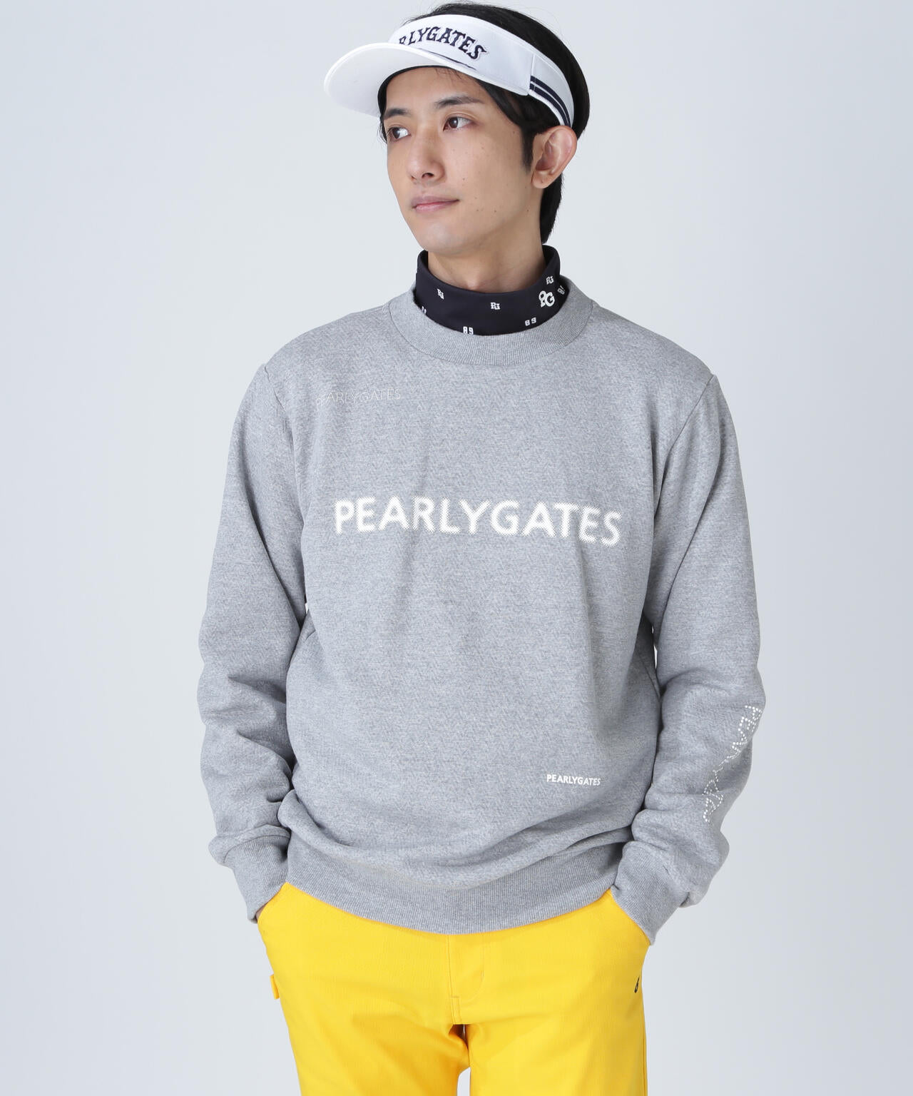 ジグザグ裏毛ジャガードクルーネックスウェットプルオーバー