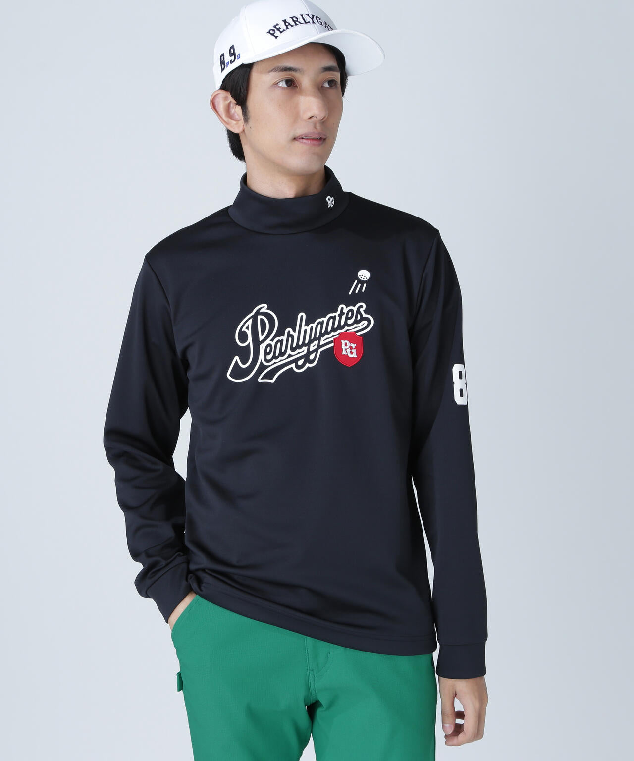 鹿の子ダンボールゼブラ長袖ハイネックカットソー