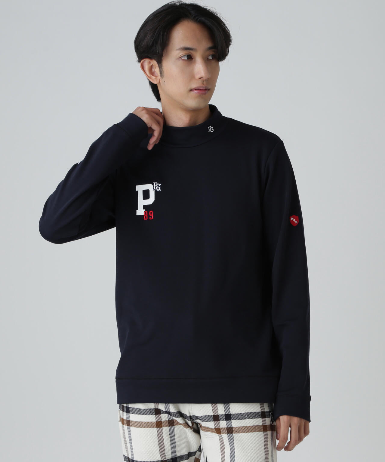 【PG BODY】スーパーファインウールフリース長袖ハイネックカットソー