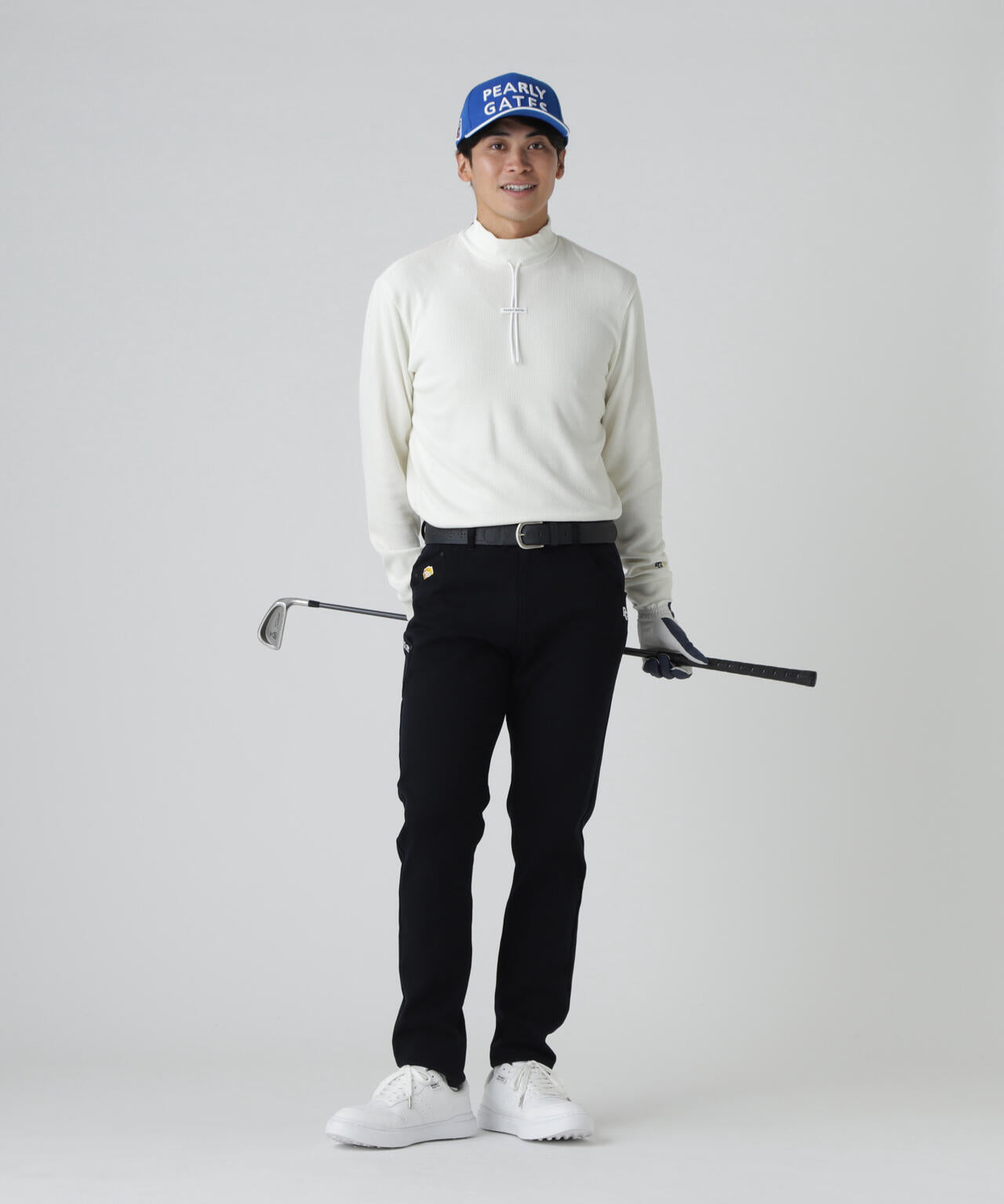 セルヒートリブフェイス長袖モックネックカットソー