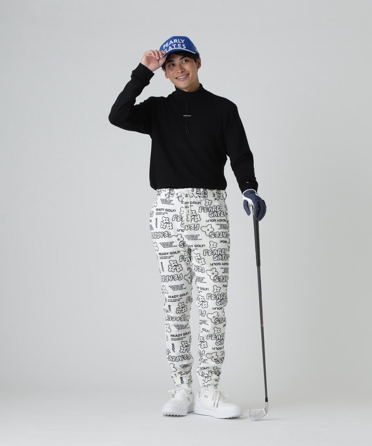 セルヒートリブフェイス長袖モックネックカットソー