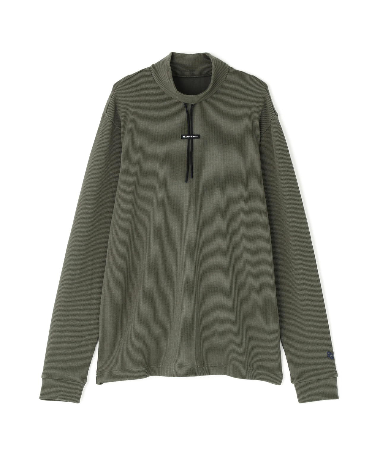 セルヒートリブフェイス長袖モックネックカットソー