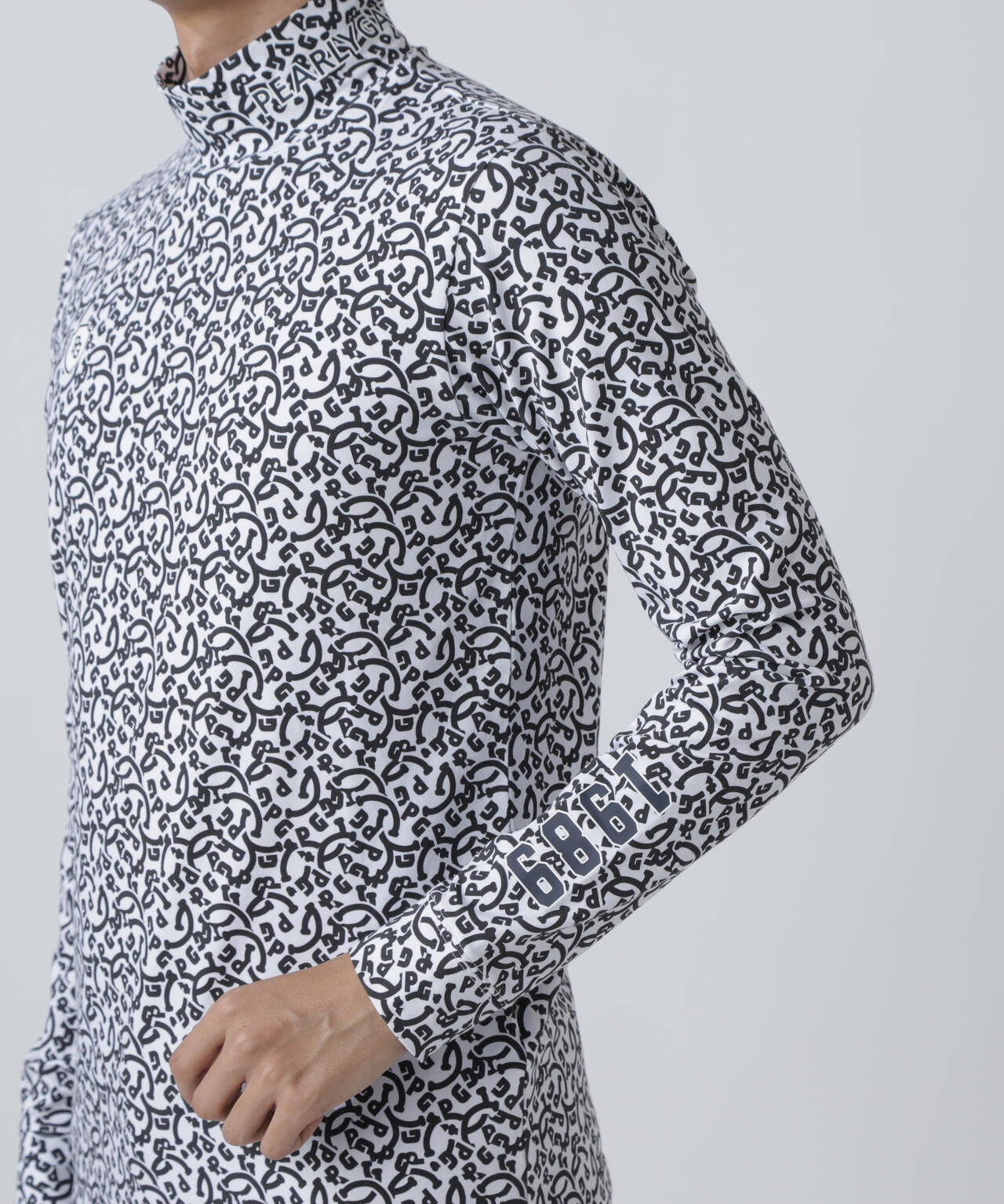 綿ベア天竺長袖ハイネックカットソー <NICO総柄>